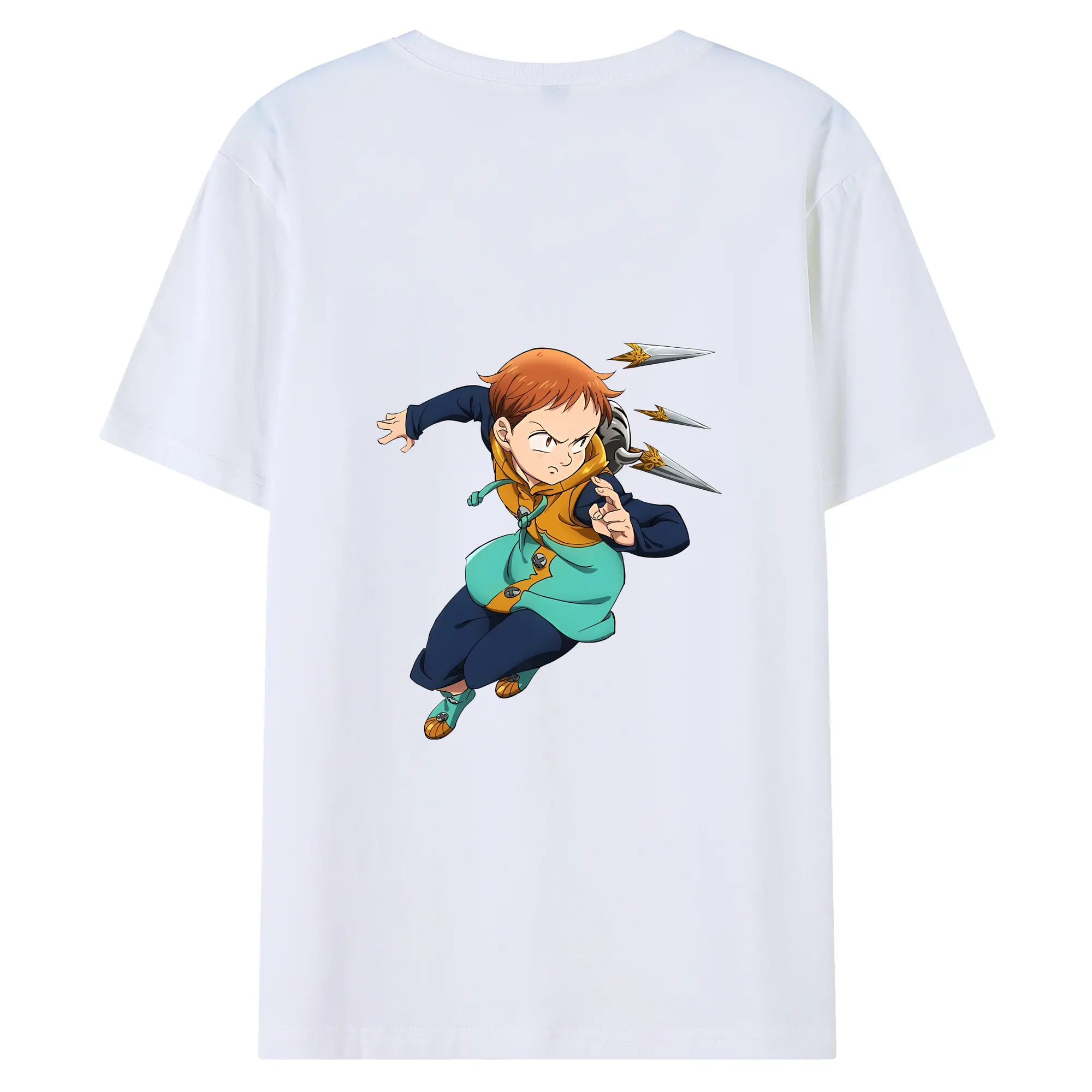 七つの大罪 グッズ キング - 綿100％ 半袖Tシャツ ・ バックプリント ・ 快適 通気性 ・ 日常使い 散歩 スポーツ用