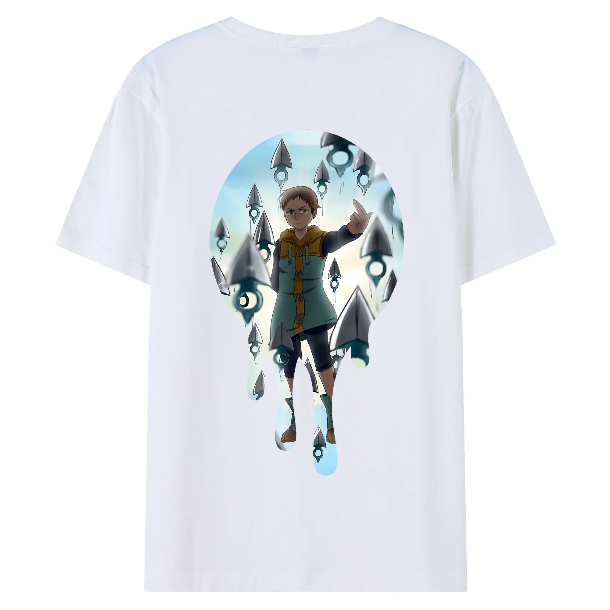 七つの大罪 グッズ キング - 綿100％ 半袖Tシャツ ・ バックプリント ・ 快適 通気性 ・ 日常使い 散歩 スポーツ用