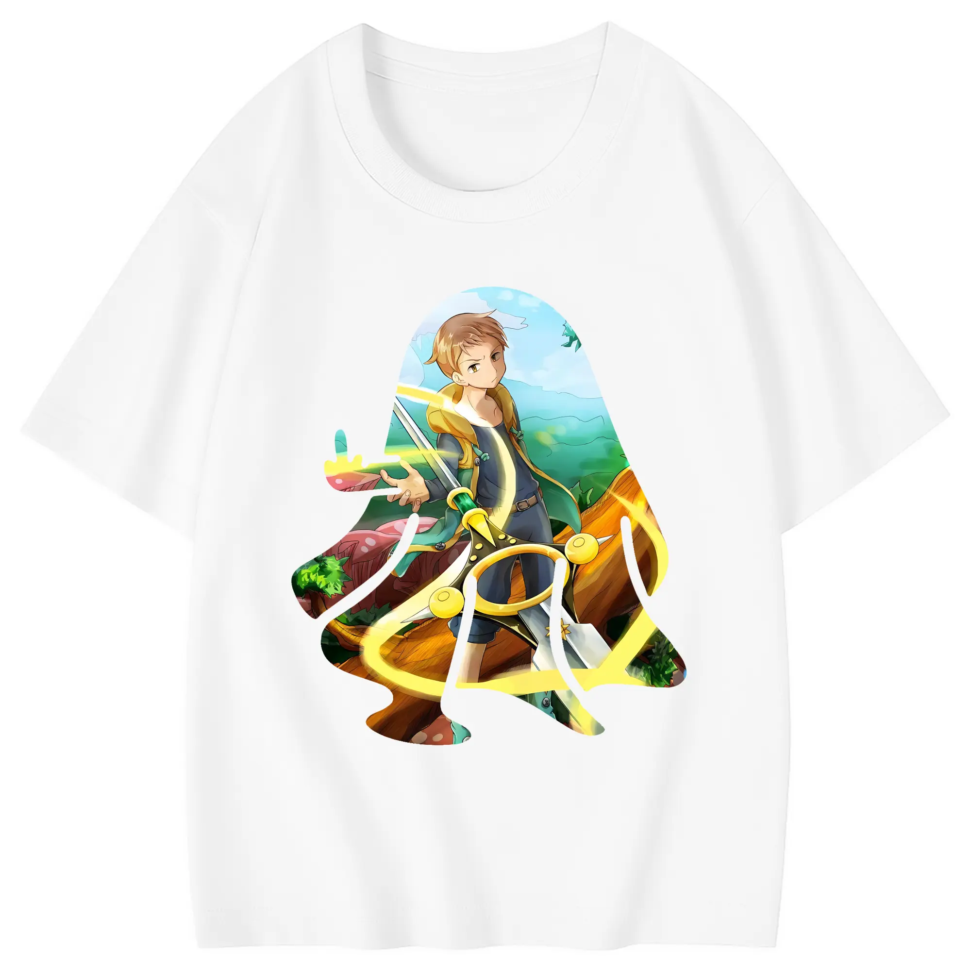 七つの大罪 グッズ キング - 綿100％ キッズTシャツ ・ フロントプリント ・ 快適 通気性 ・ スポーツ カジュアル 散歩用