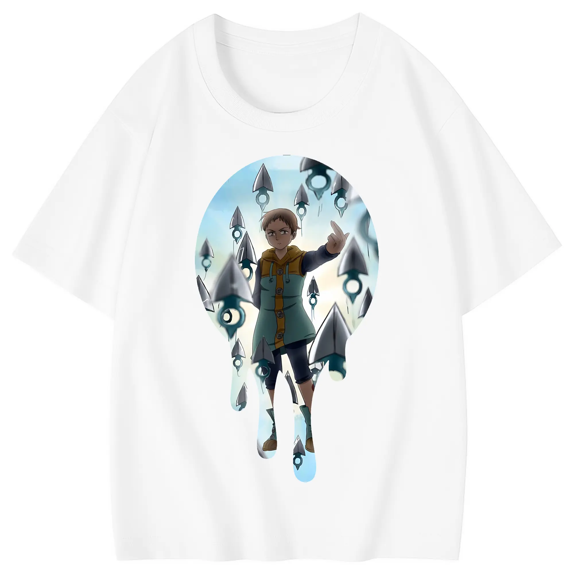 七つの大罪 グッズ キング - 綿100％ キッズTシャツ ・ フロントプリント ・ 快適 通気性 ・ スポーツ カジュアル 散歩用