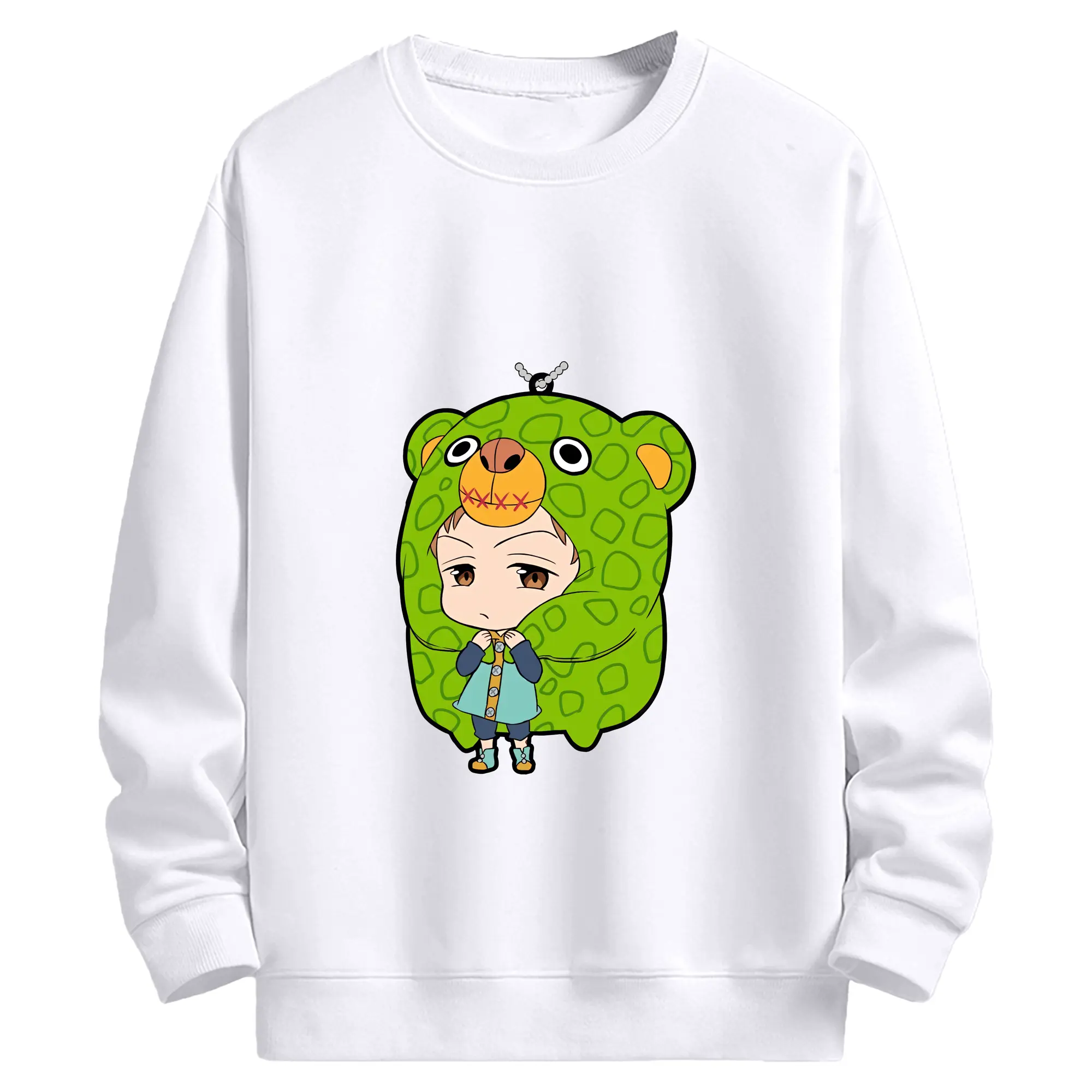 七つの大罪 グッズ キング - 高品質 クルーネック スウェット ・ コットン59％ ポリエステル41％ ・ ユニセックス 長袖 トレーナー ・ カジュアル デイリー スポーツ 散歩用