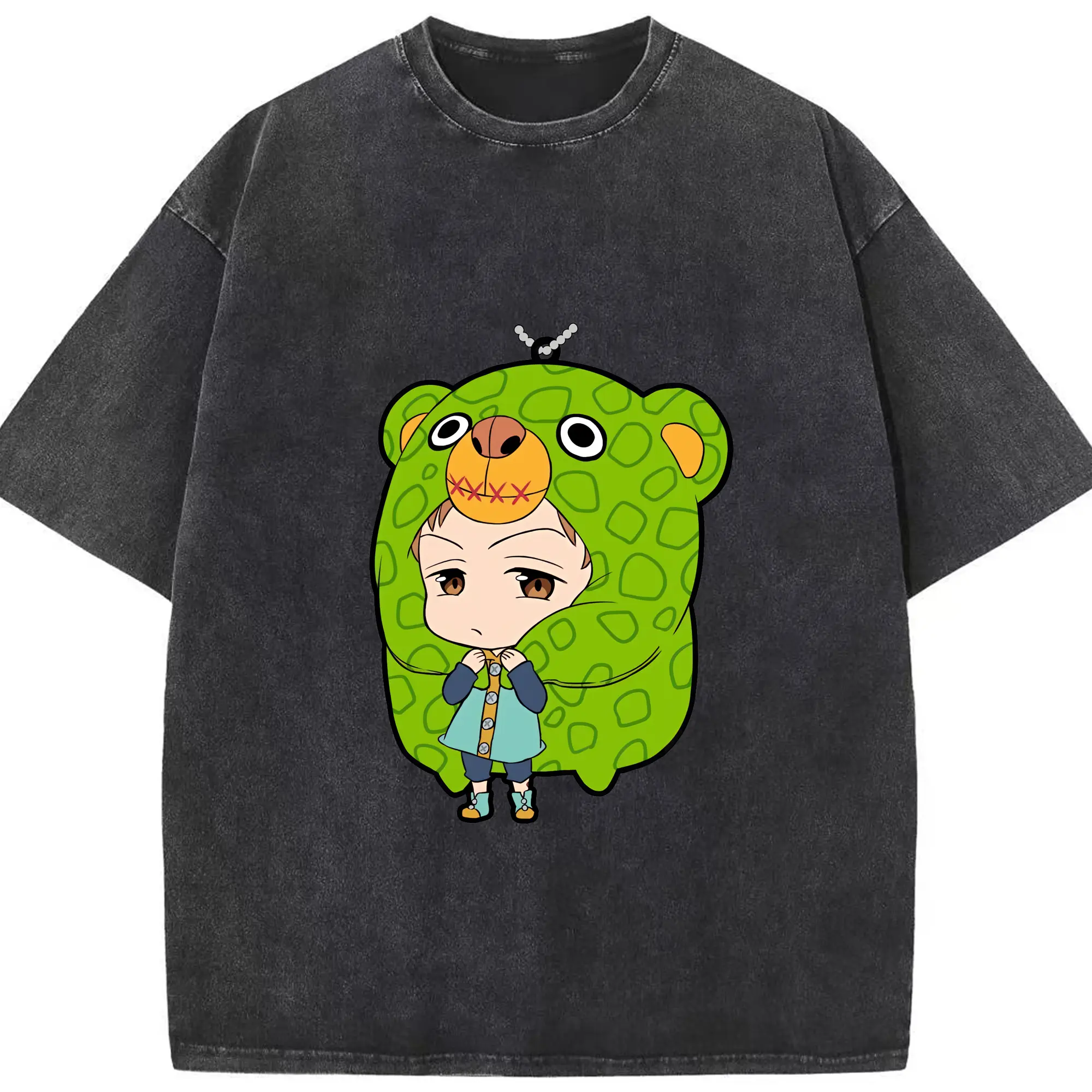 七つの大罪 グッズ キング - 綿100％ ヴィンテージ風 半袖Tシャツ ・ フロントプリント ・ 柔らか肌触り ・ 通気性 快適 ・ スポーツ カジュアル 外出用