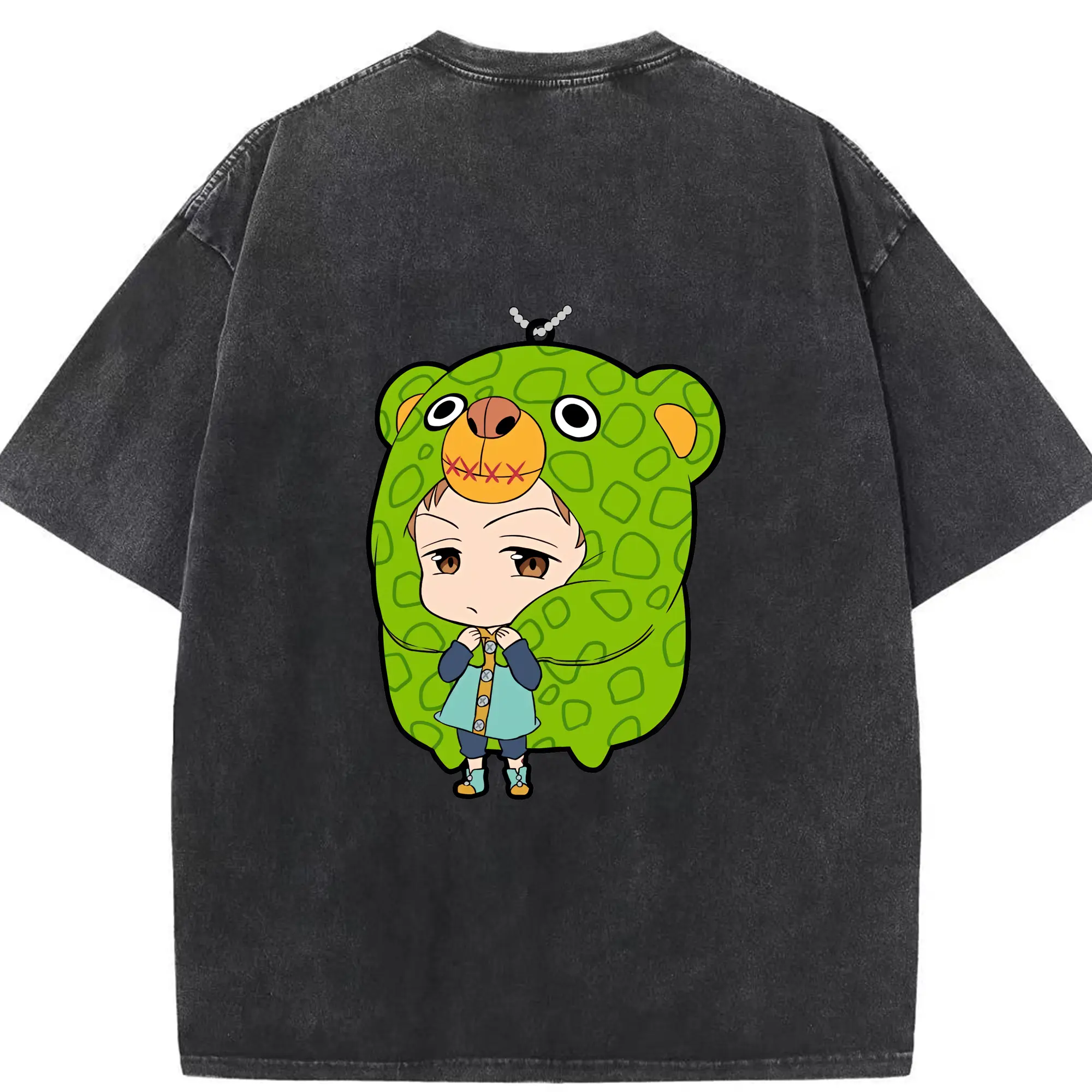 七つの大罪 グッズ キング - 綿100％ ヴィンテージ風 半袖Tシャツ ・ 背面プリント ・ 柔らか肌触り ・ 通気性 快適 ・ スポーツ カジュアル 外出用