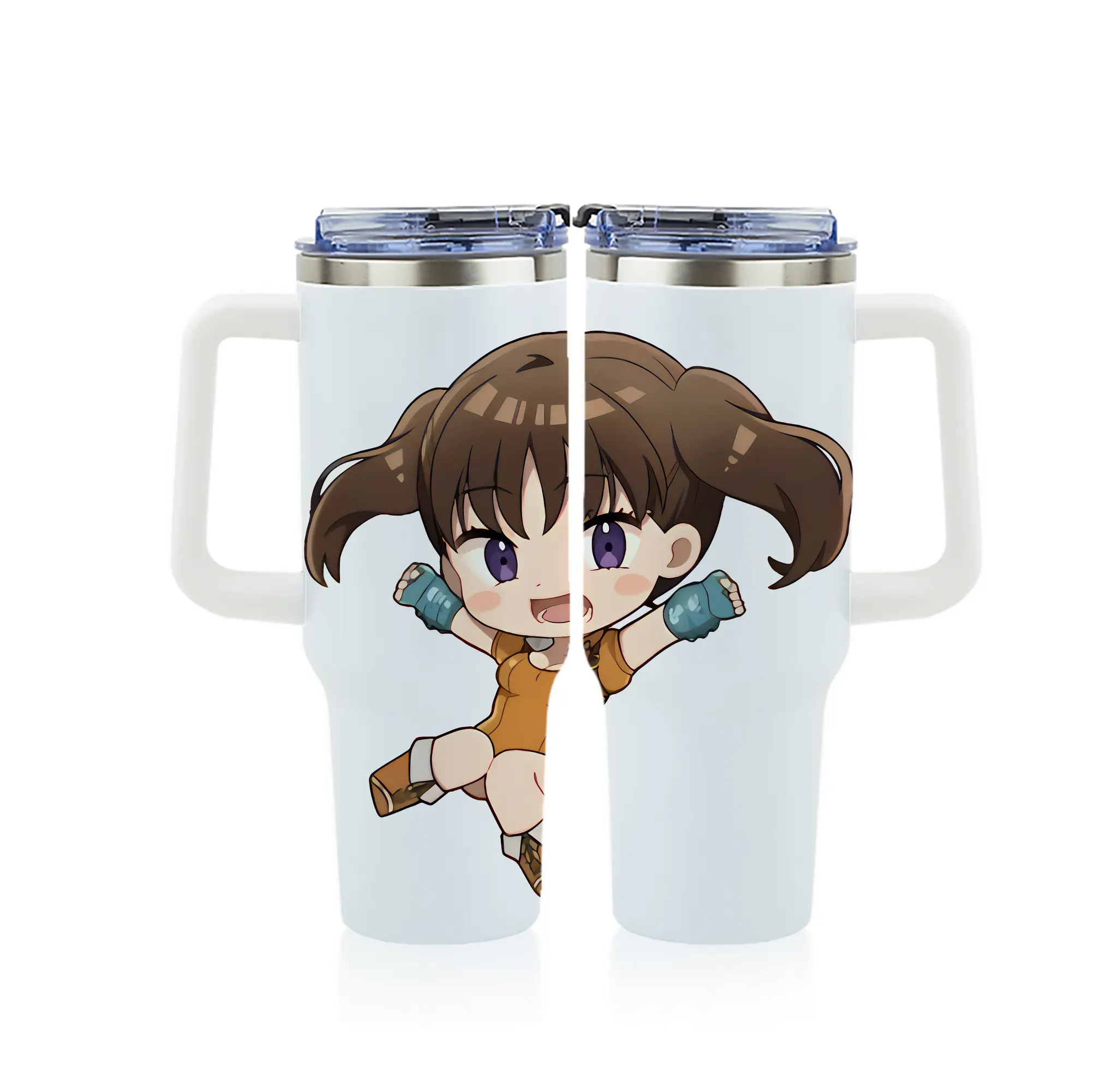 七つの大罪 グッズ ディアンヌ - 1200mL フルプリント車用タンブラー ・ 304ステンレス 内側 ・ 201ステンレス 外側 ・ 保温 保冷 ・ 通勤 ドライブ アウトドア用