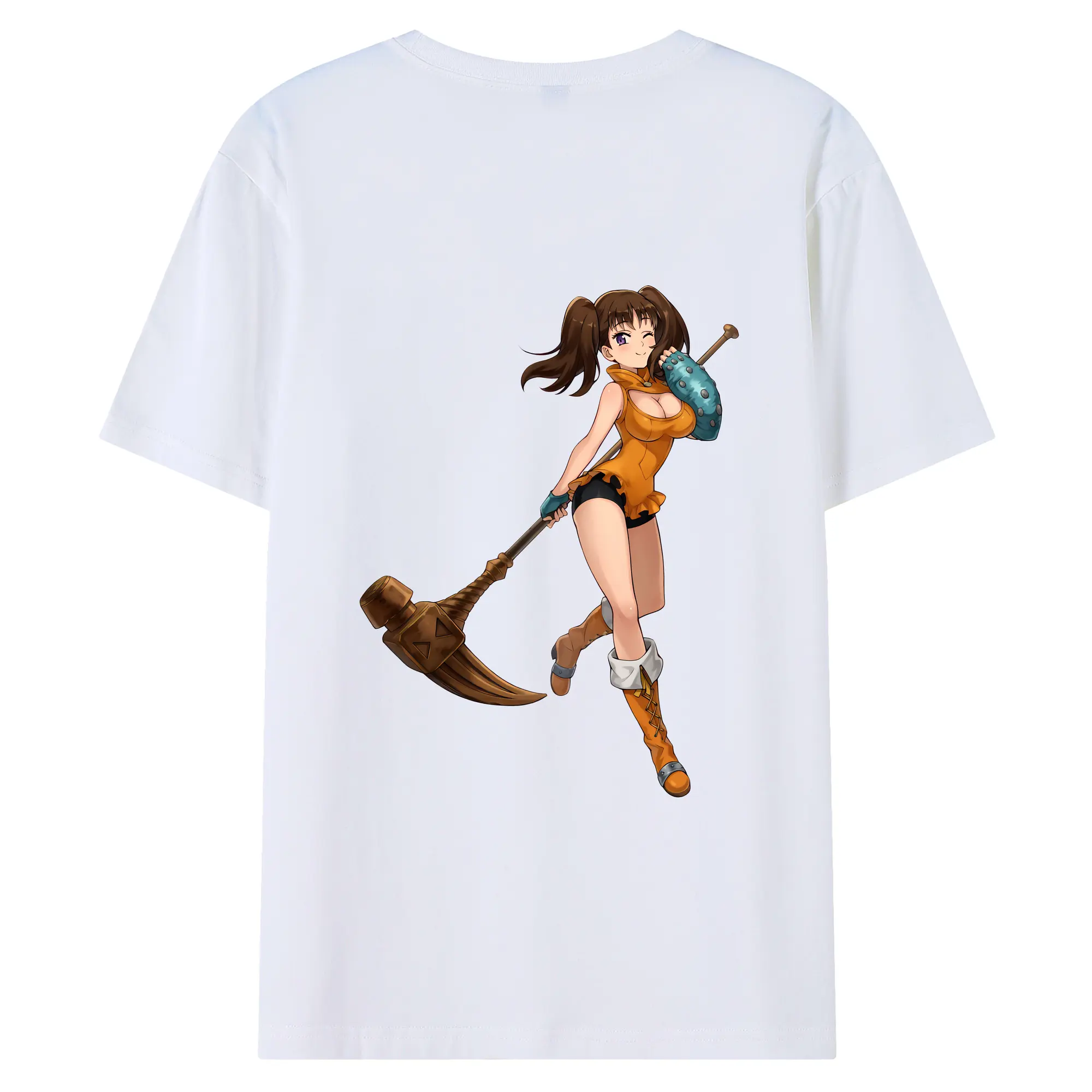 七つの大罪 グッズ ディアンヌ - 綿100％ 半袖Tシャツ ・ バックプリント ・ 快適 通気性 ・ 日常使い 散歩 スポーツ用