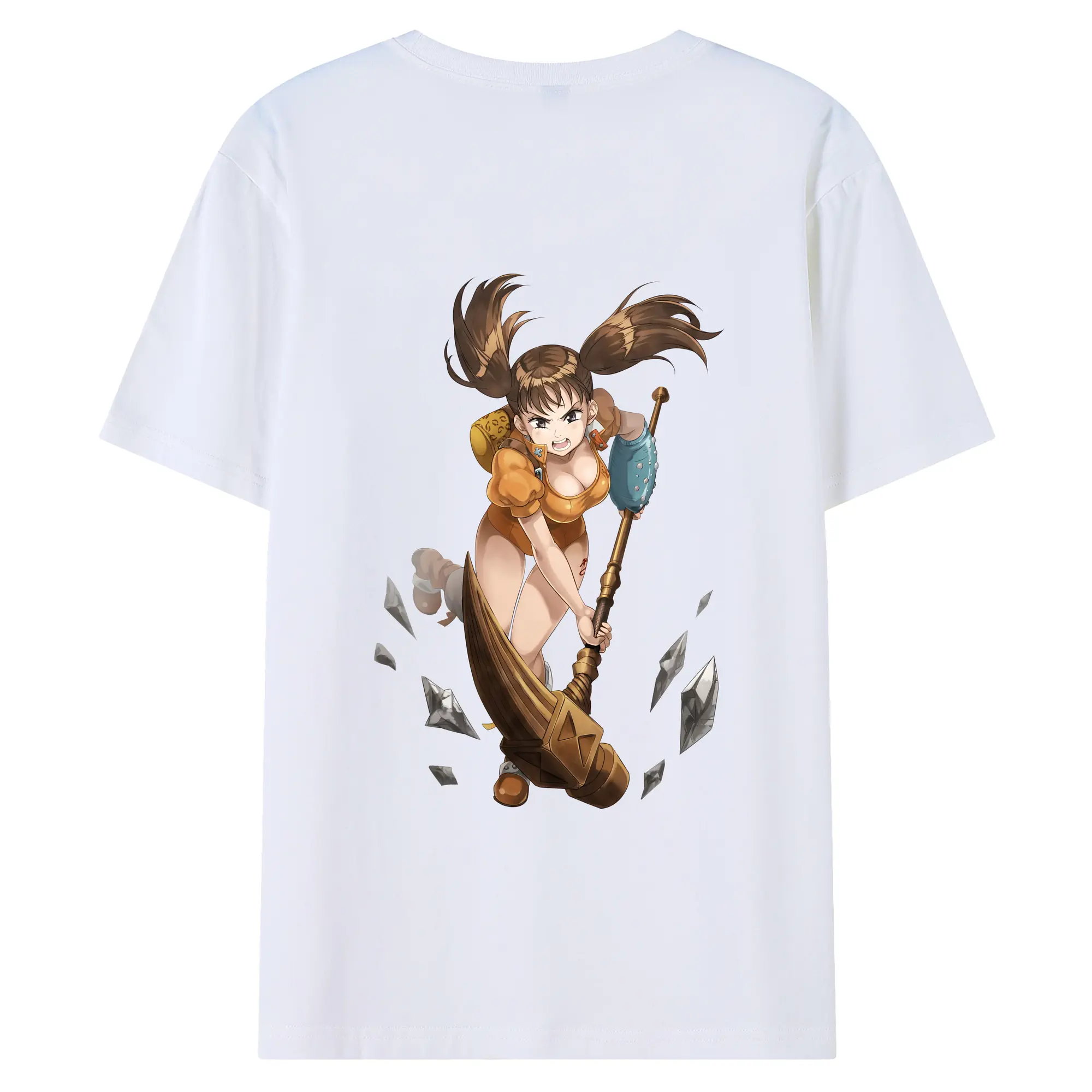 七つの大罪 グッズ ディアンヌ - 綿100％ 半袖Tシャツ ・ バックプリント ・ 快適 通気性 ・ 日常使い 散歩 スポーツ用