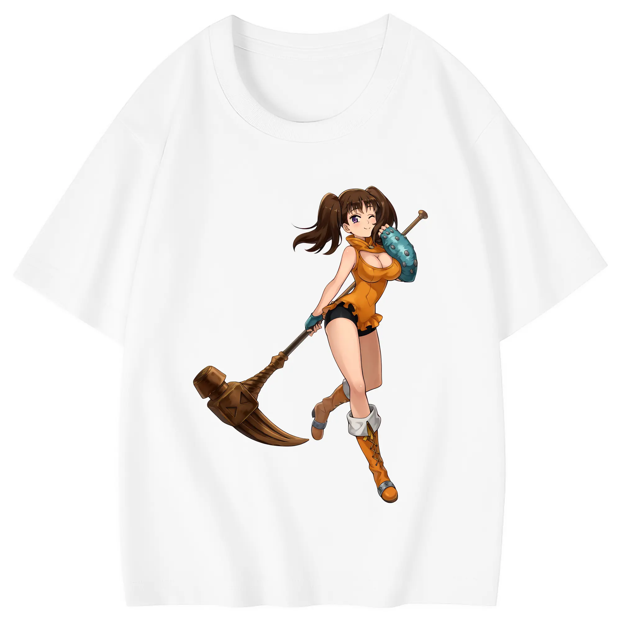 七つの大罪 グッズ ディアンヌ - 綿100％ キッズTシャツ ・ フロントプリント ・ 快適 通気性 ・ スポーツ カジュアル 散歩用