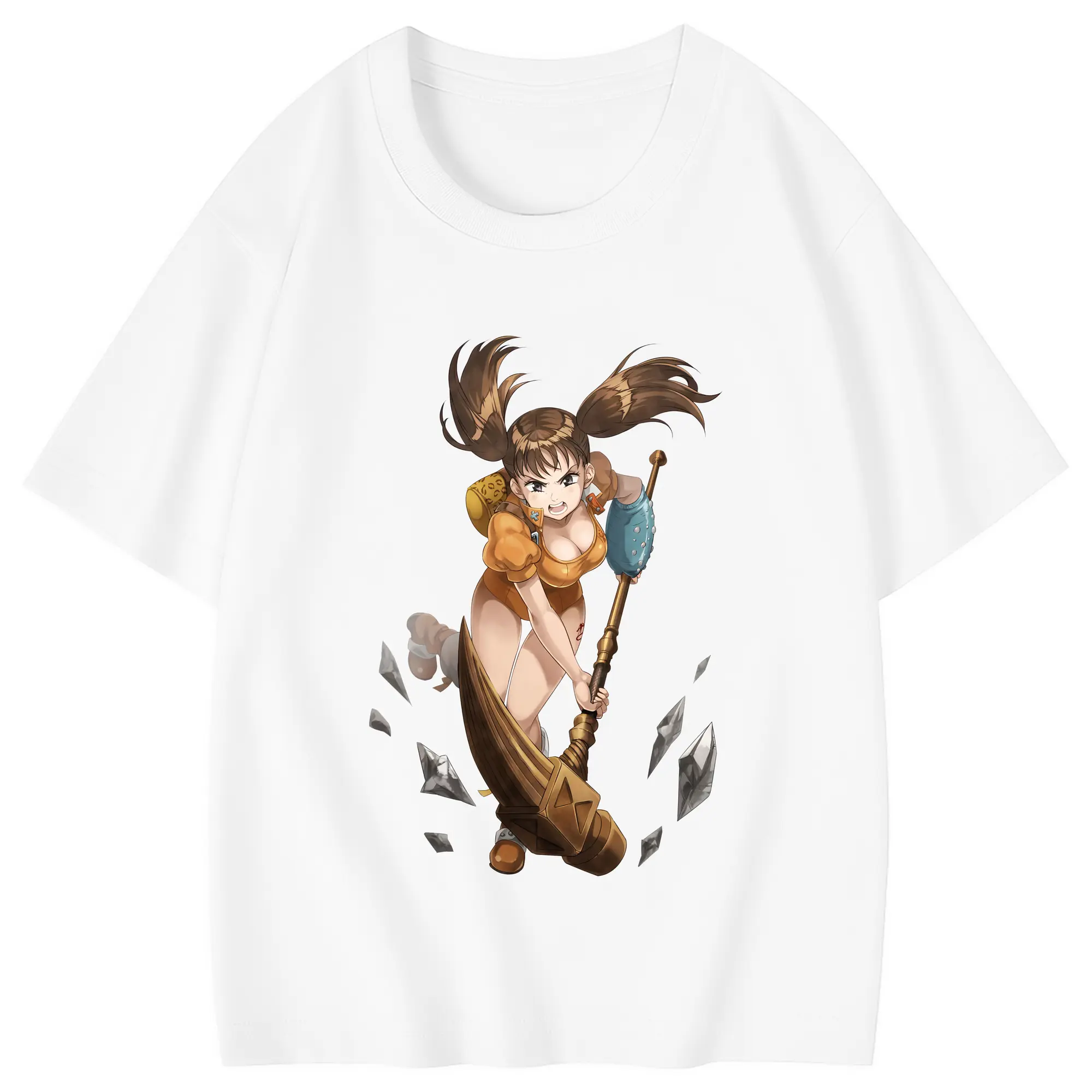 七つの大罪 グッズ ディアンヌ - 綿100％ キッズTシャツ ・ フロントプリント ・ 快適 通気性 ・ スポーツ カジュアル 散歩用