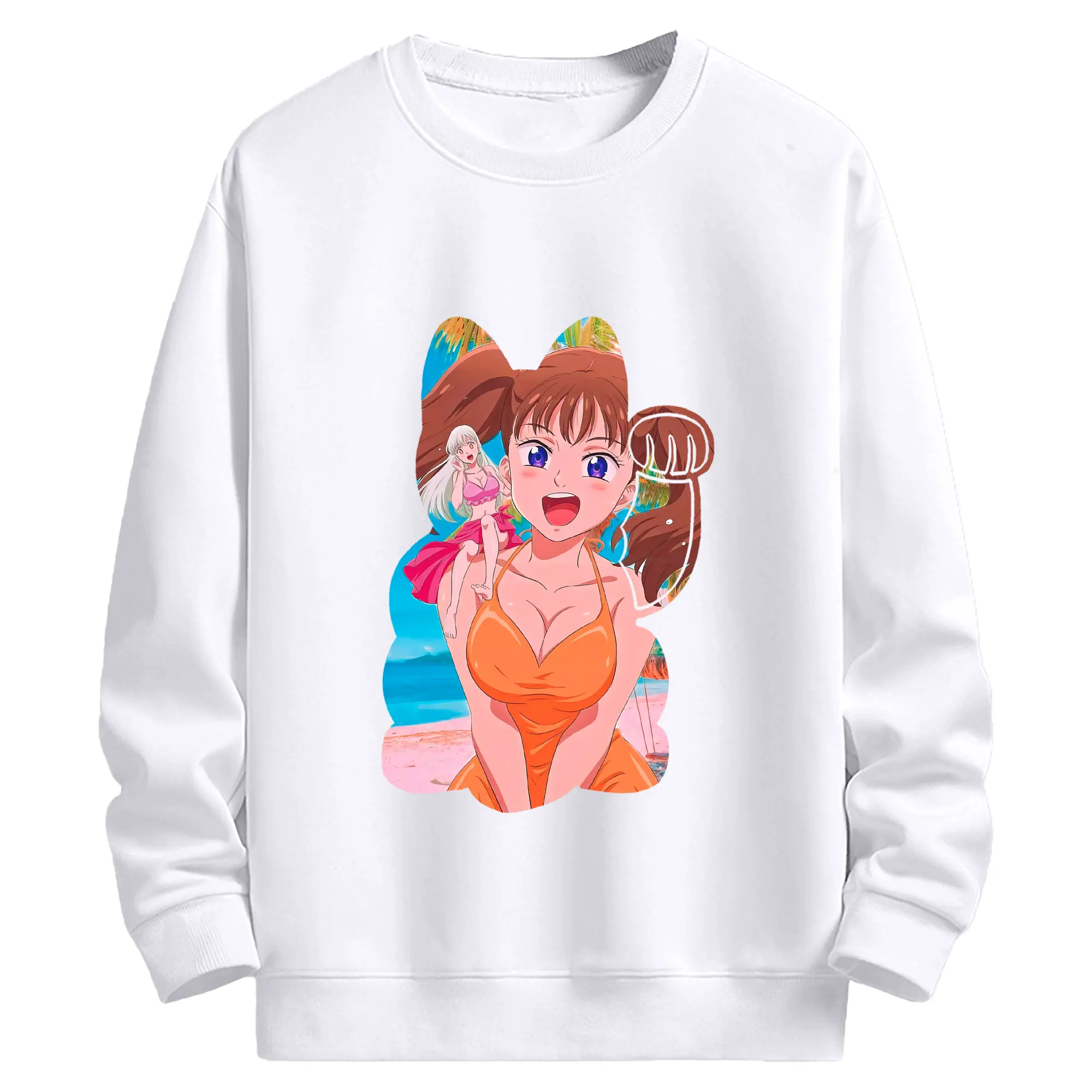 七つの大罪 グッズ ディアンヌ - 高品質 クルーネック スウェット ・ コットン59％ ポリエステル41％ ・ ユニセックス 長袖 トレーナー ・ カジュアル デイリー スポーツ 散歩用