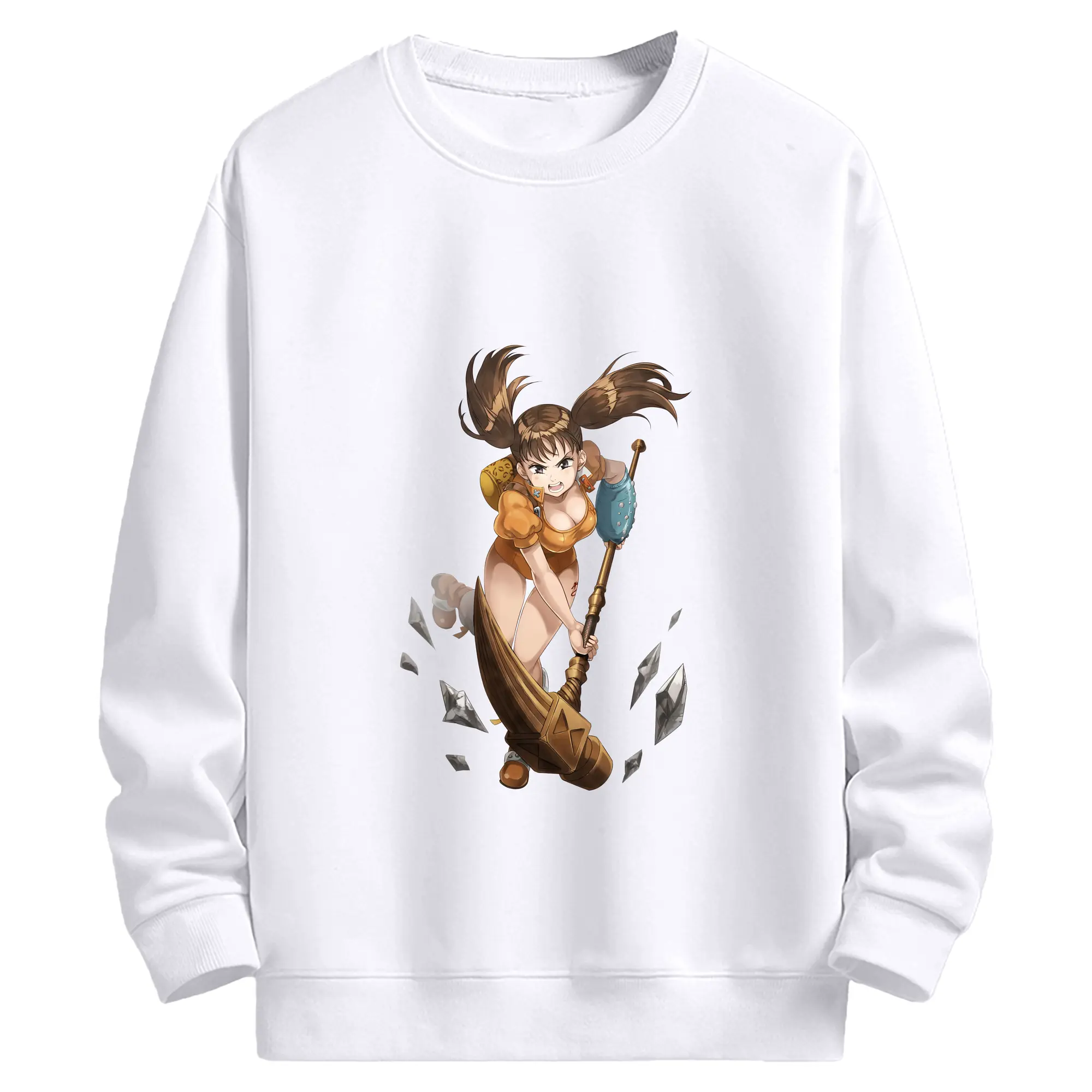 七つの大罪 グッズ ディアンヌ - 高品質 クルーネック スウェット ・ コットン59％ ポリエステル41％ ・ ユニセックス 長袖 トレーナー ・ カジュアル デイリー スポーツ 散歩用