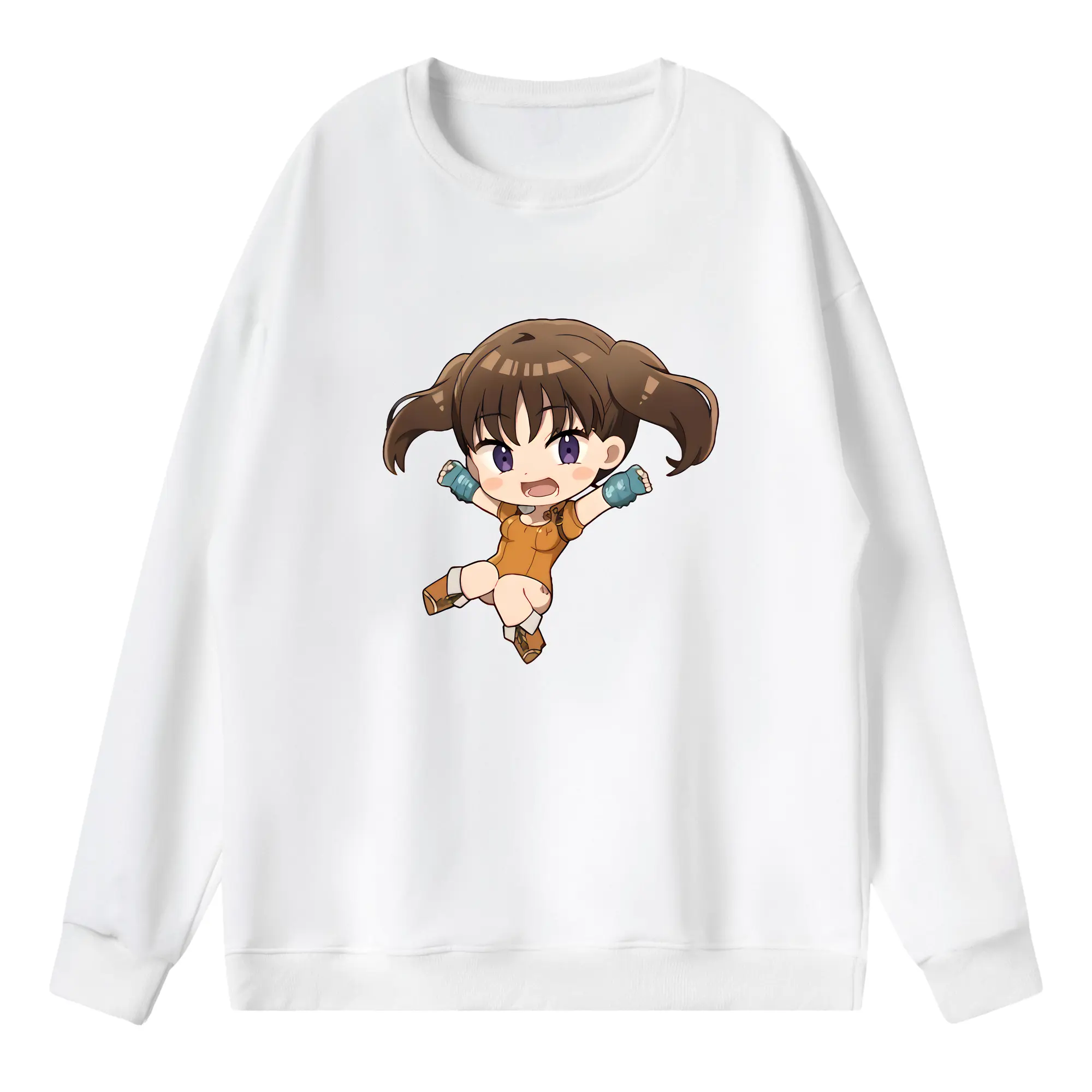 七つの大罪 グッズ ディアンヌ - 薄手 クルーネック スウェット 裏毛260g · ポリエステル 春秋向け カジュアル 男女兼用 · トレーナー デイリー スポーツ 散歩に最適