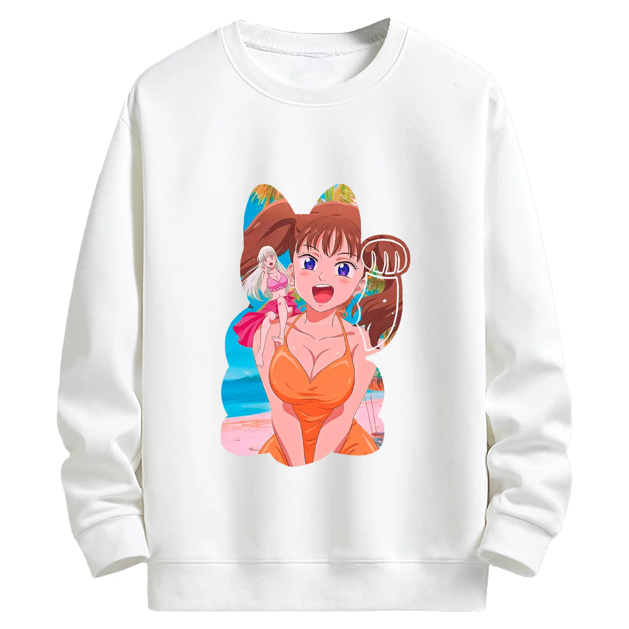 七つの大罪 グッズ ディアンヌ - キッズ クルーネックスウェットシャツ ・ フロントプリント ・ 綿80％ ポリエステル20％ ・ 快適 通学 スポーツ 日常使い お散歩用