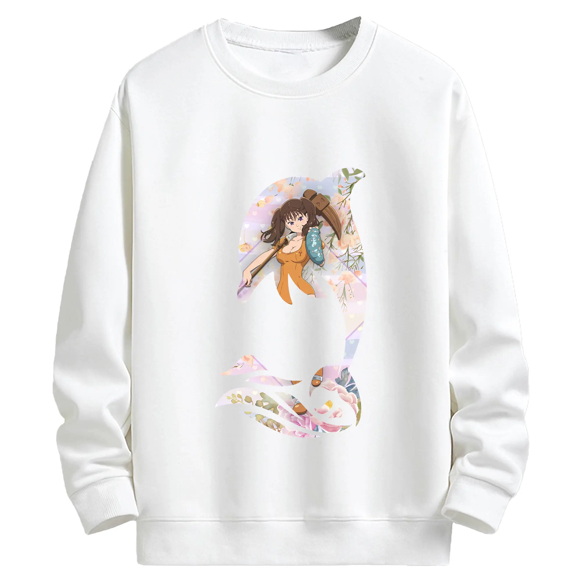 七つの大罪 グッズ ディアンヌ - キッズ クルーネックスウェットシャツ ・ フロントプリント ・ 綿80％ ポリエステル20％ ・ 快適 通学 スポーツ 日常使い お散歩用