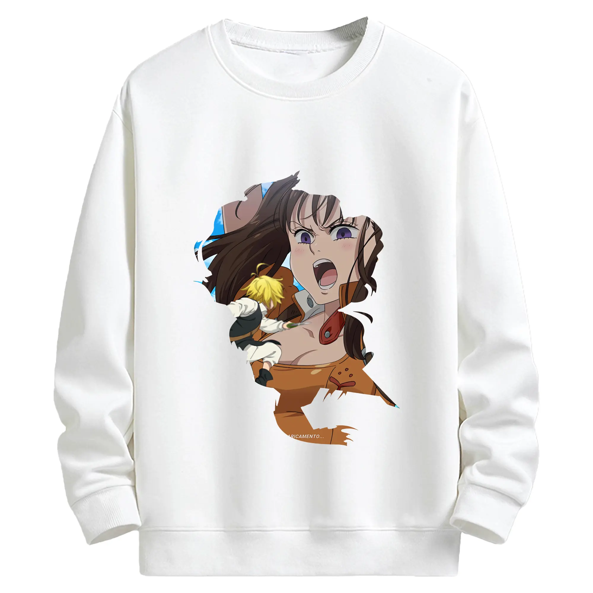 七つの大罪 グッズ ディアンヌ - キッズ クルーネックスウェットシャツ ・ フロントプリント ・ 綿80％ ポリエステル20％ ・ 快適 通学 スポーツ 日常使い お散歩用