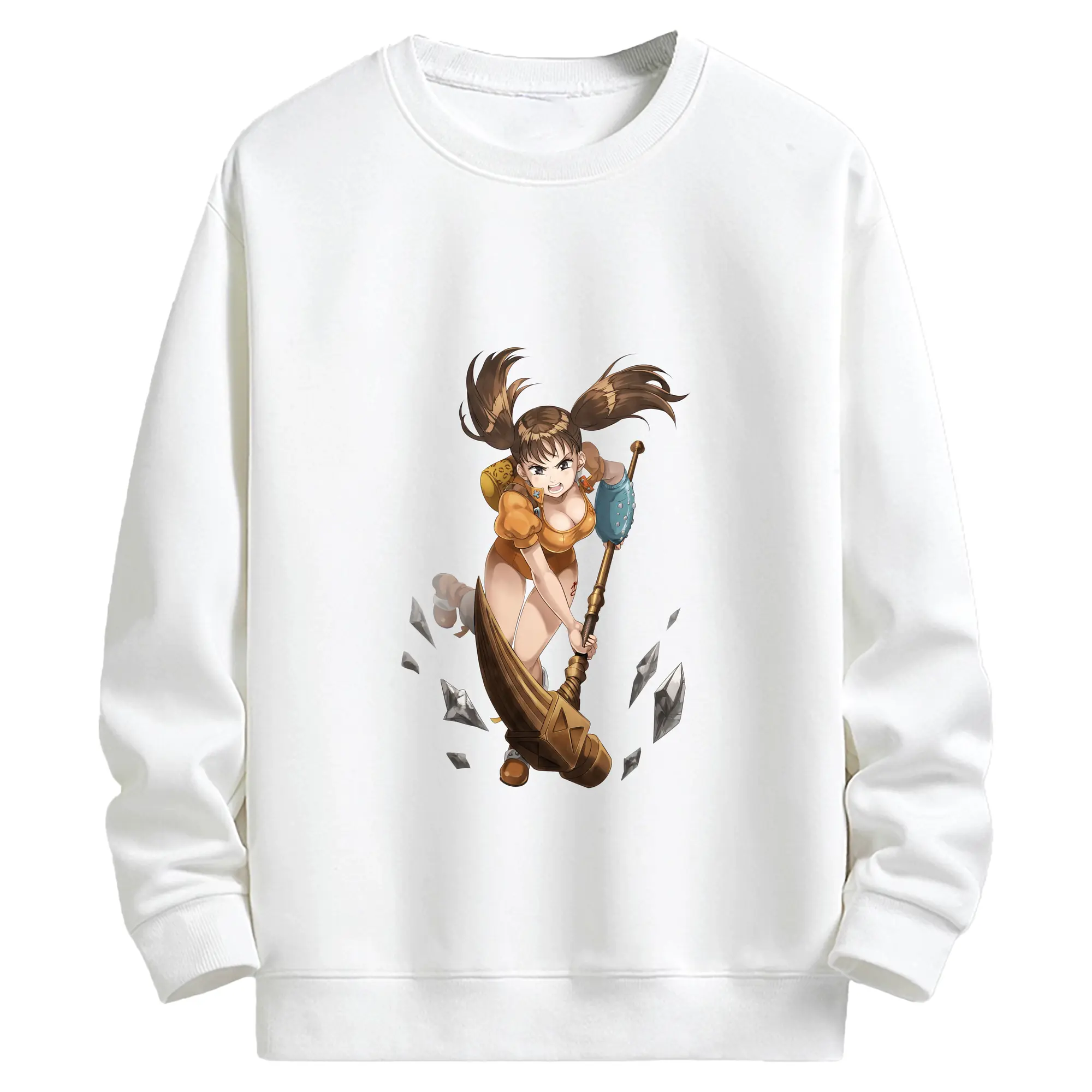 七つの大罪 グッズ ディアンヌ - キッズ クルーネックスウェットシャツ ・ フロントプリント ・ 綿80％ ポリエステル20％ ・ 快適 通学 スポーツ 日常使い お散歩用