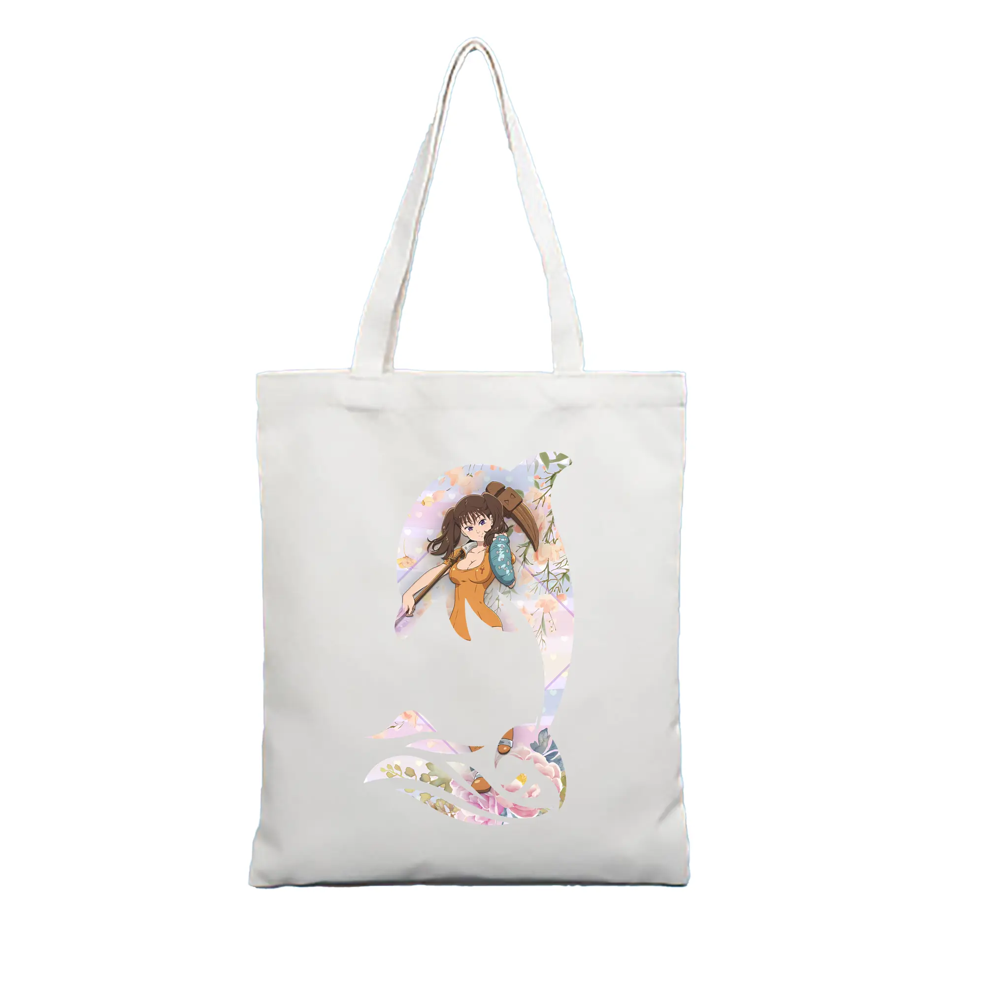 七つの大罪 グッズ ディアンヌ - 縦型キャンバス手提げバッグ（トートバッグ） ・ キャンバス素材 ・ ショッピング用 ・ 軽量 丈夫 お手入れ簡単