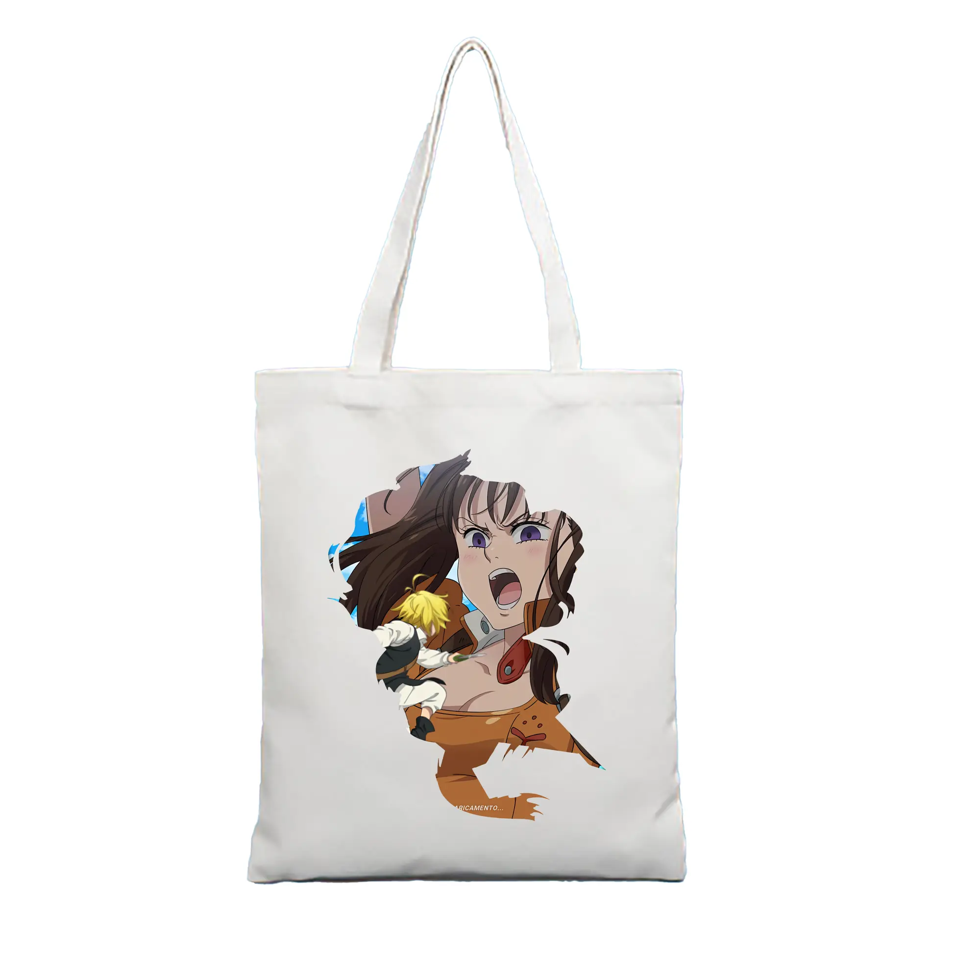 七つの大罪 グッズ ディアンヌ - 縦型キャンバス手提げバッグ（トートバッグ） ・ キャンバス素材 ・ ショッピング用 ・ 軽量 丈夫 お手入れ簡単