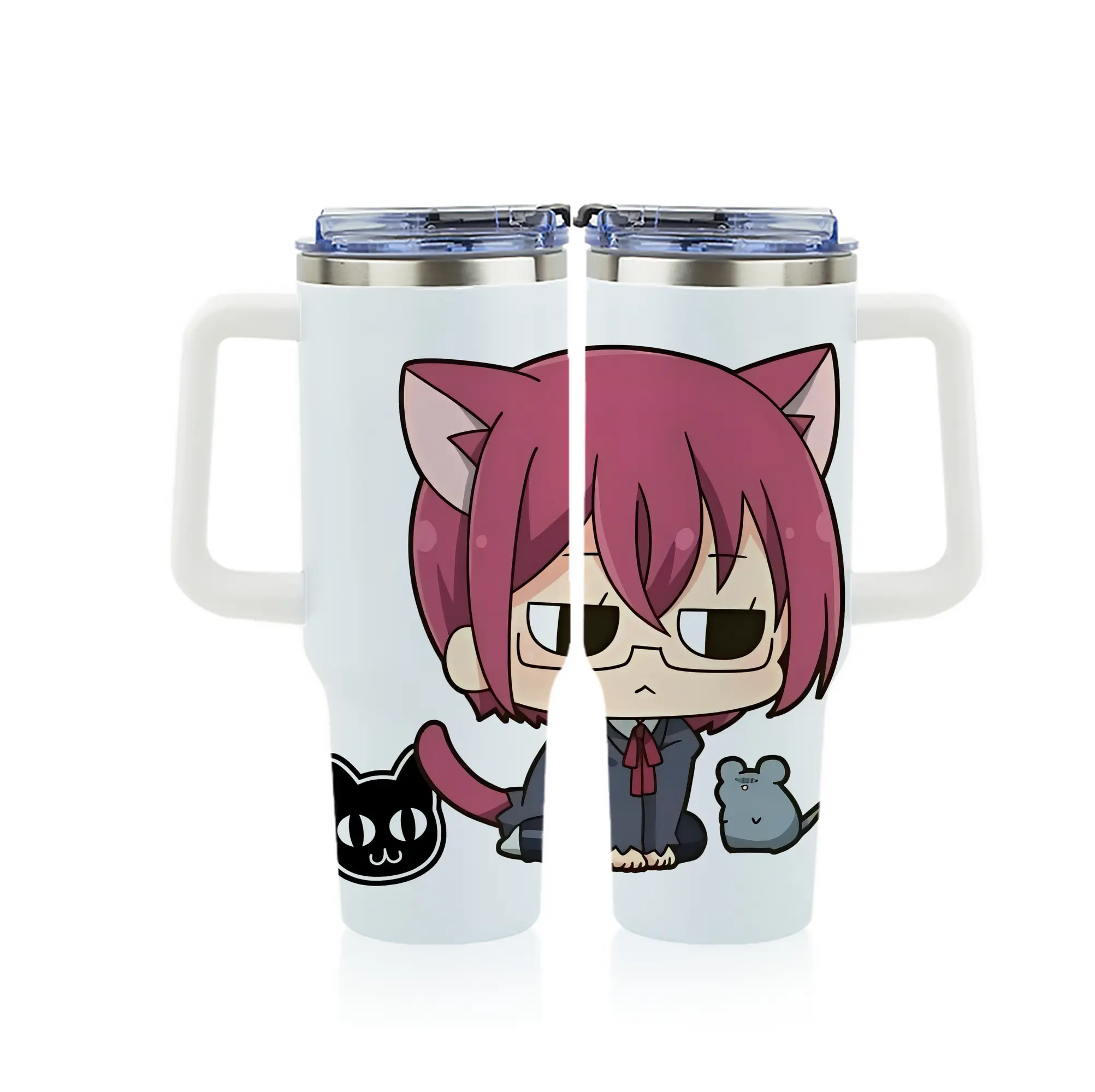 七つの大罪 グッズ ゴウセル - 1200mL フルプリント車用タンブラー ・ 304ステンレス 内側 ・ 201ステンレス 外側 ・ 保温 保冷 ・ 通勤 ドライブ アウトドア用