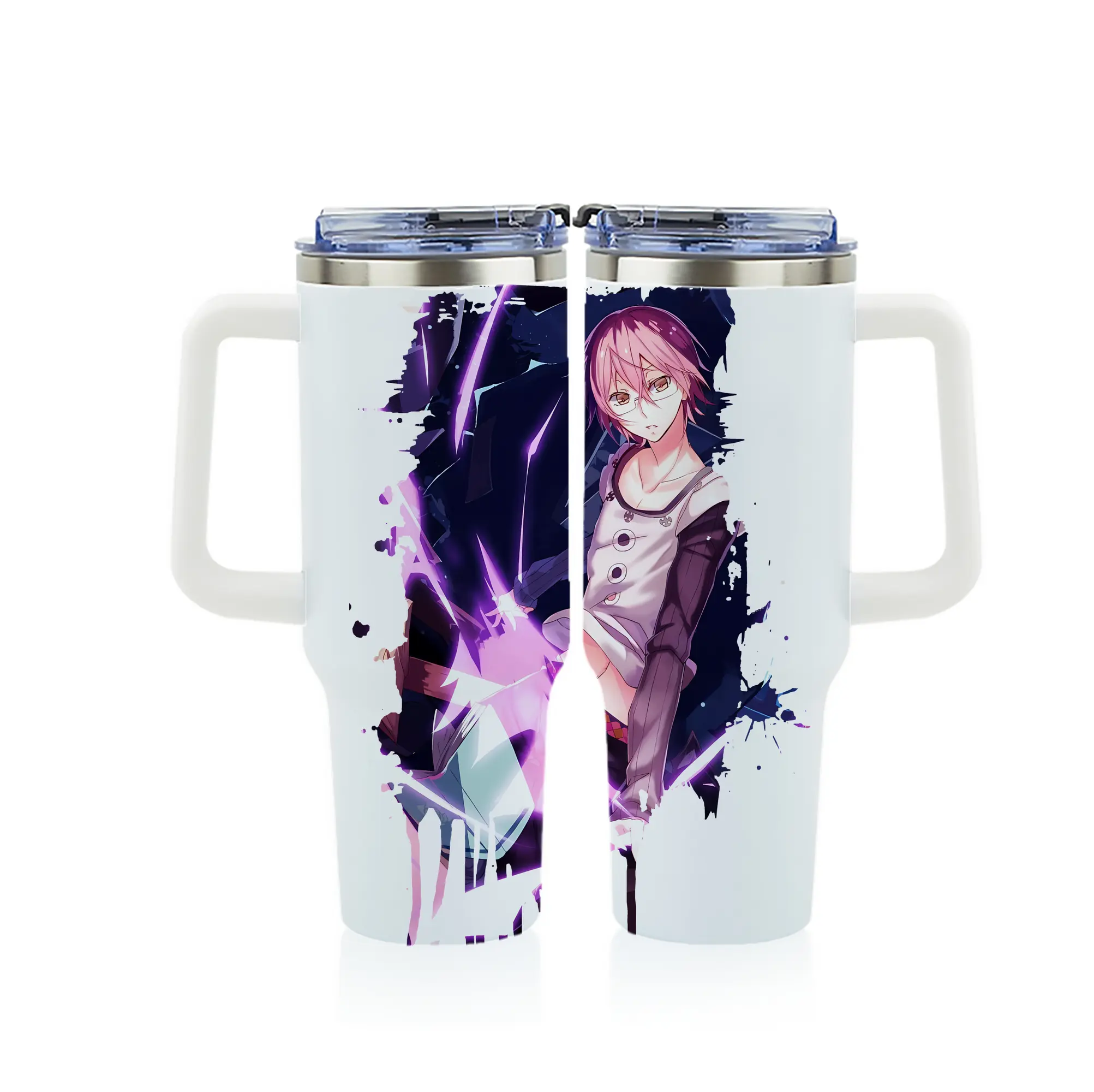 七つの大罪 グッズ ゴウセル - 1200mL フルプリント車用タンブラー ・ 304ステンレス 内側 ・ 201ステンレス 外側 ・ 保温 保冷 ・ 通勤 ドライブ アウトドア用