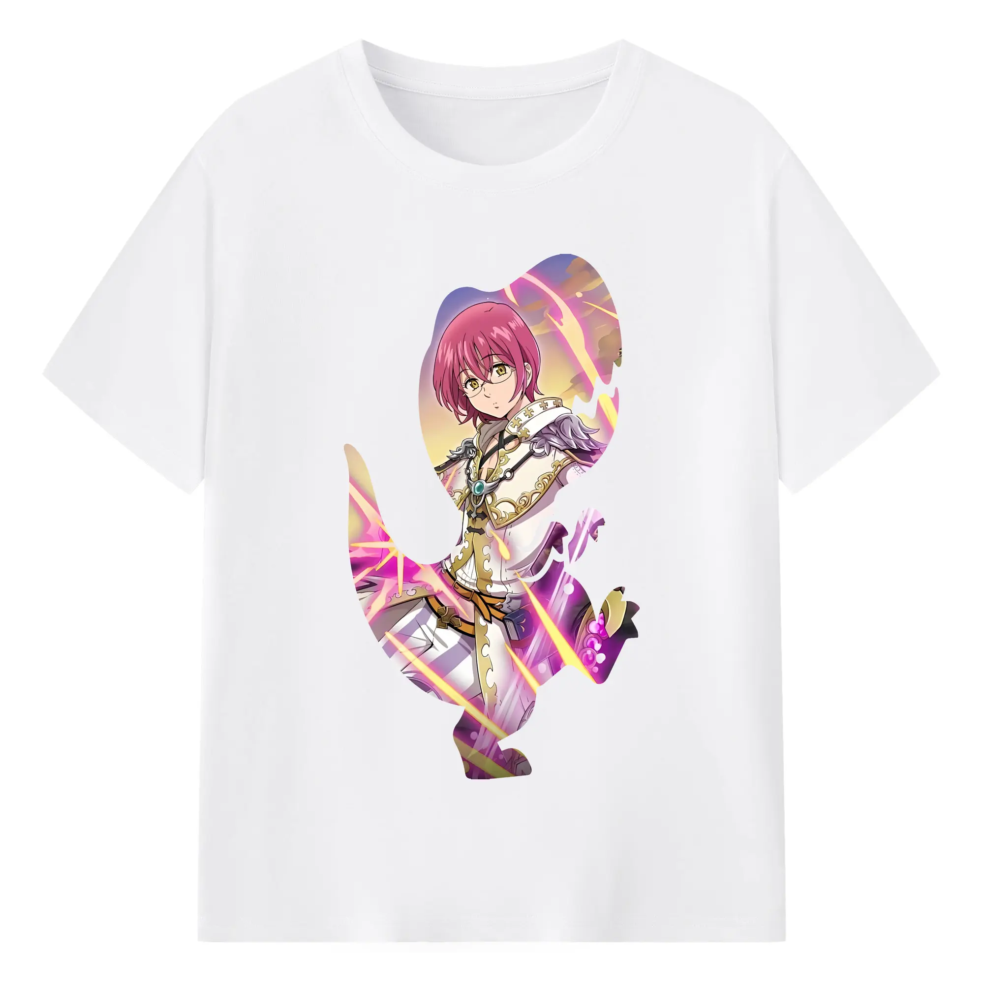 七つの大罪 グッズ ゴウセル - 綿100％ 半袖Tシャツ ・ フロントプリント ・ 快適 通気性 ・ 日常使い 散歩 スポーツ用