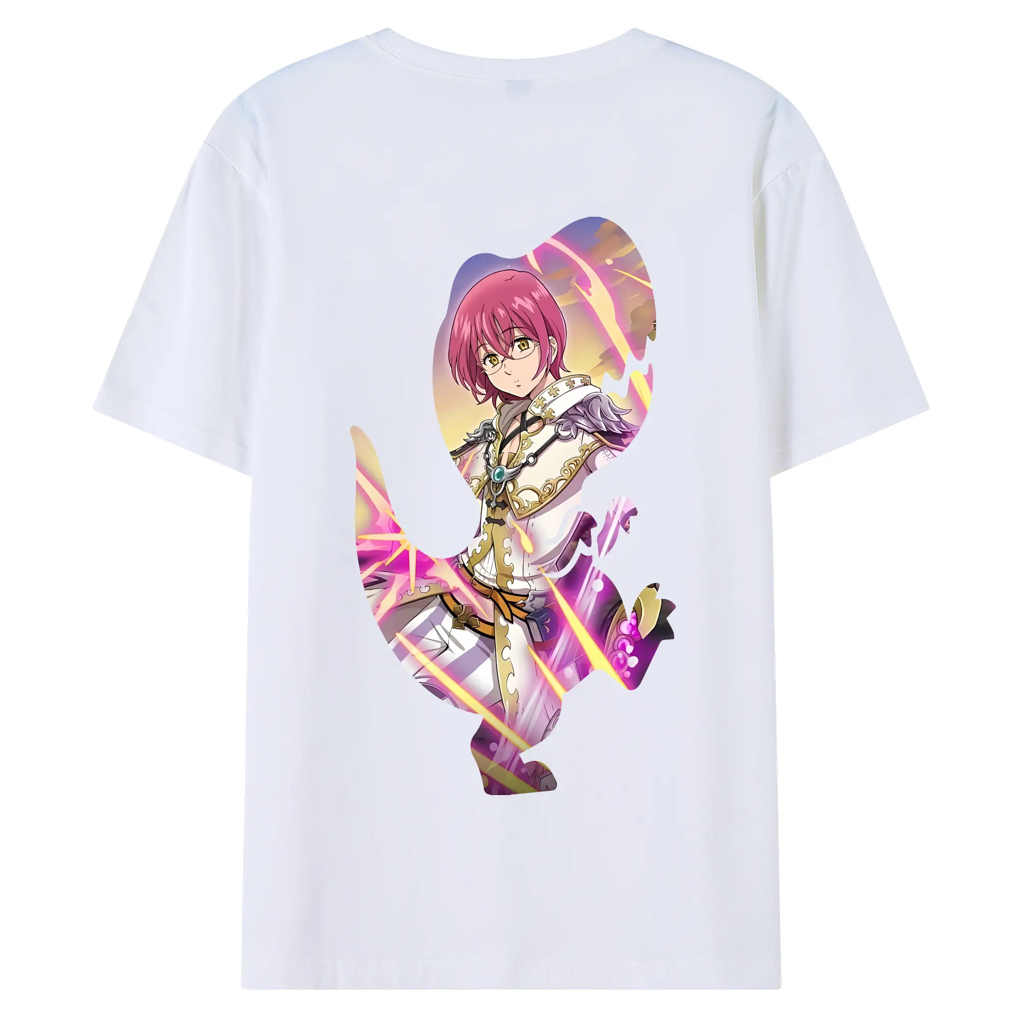 七つの大罪 グッズ ゴウセル - 綿100％ 半袖Tシャツ ・ バックプリント ・ 快適 通気性 ・ 日常使い 散歩 スポーツ用