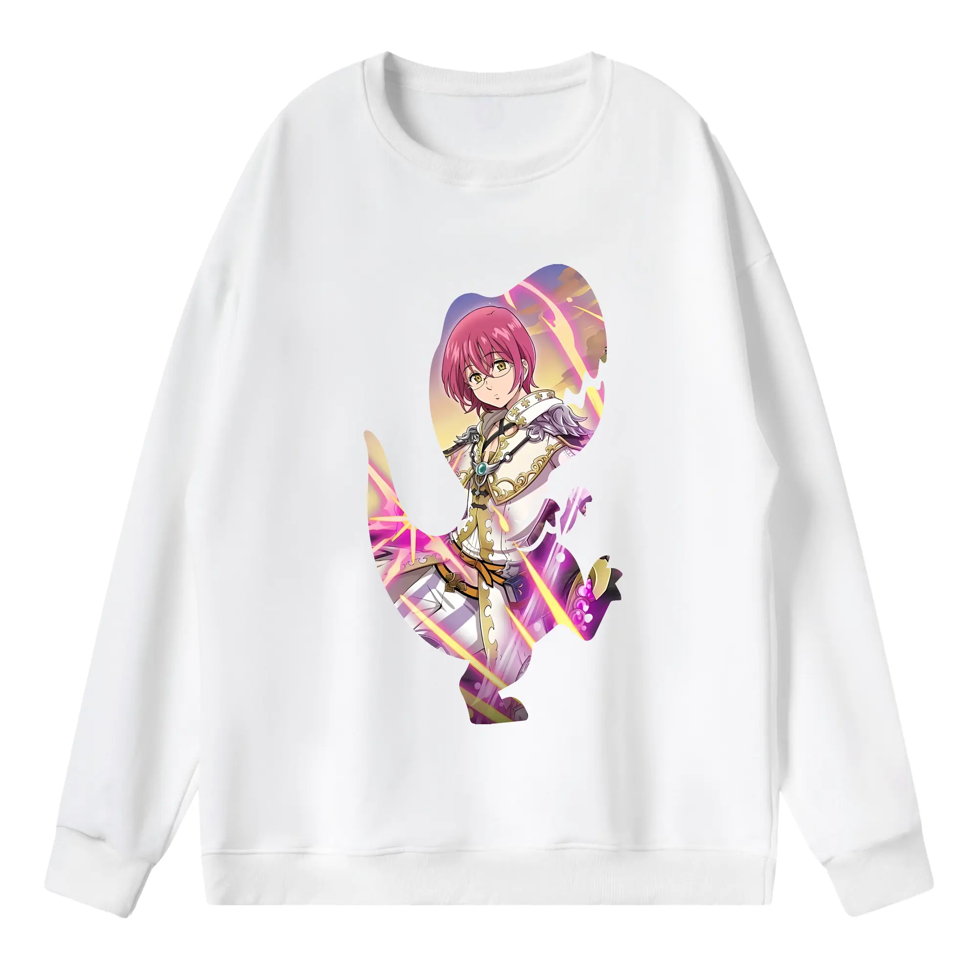 七つの大罪 グッズ ゴウセル - 薄手 クルーネック スウェット 裏毛260g · ポリエステル 春秋向け カジュアル 男女兼用 · トレーナー デイリー スポーツ 散歩に最適