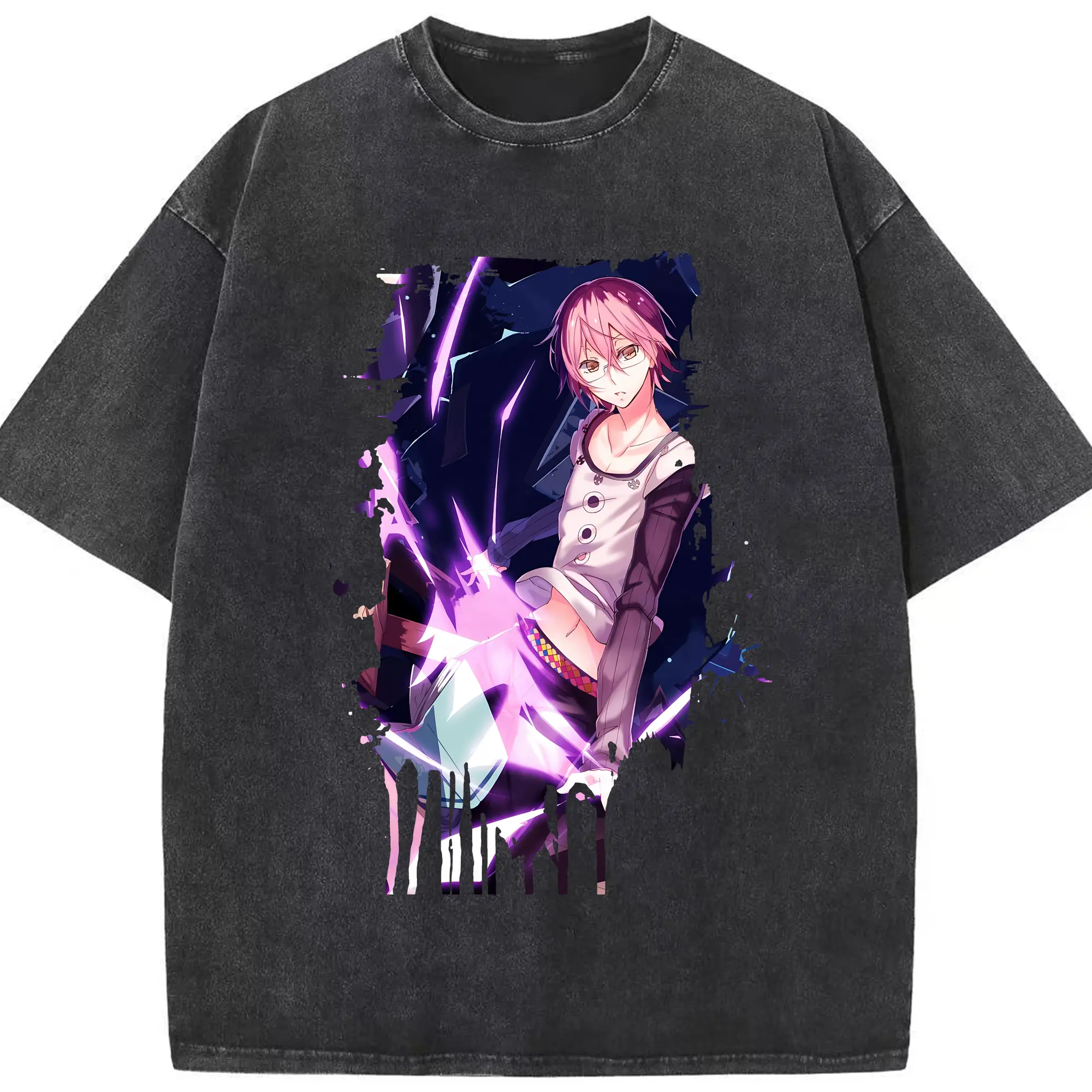 七つの大罪 グッズ ゴウセル - 綿100％ ヴィンテージ風 半袖Tシャツ ・ フロントプリント ・ 柔らか肌触り ・ 通気性 快適 ・ スポーツ カジュアル 外出用