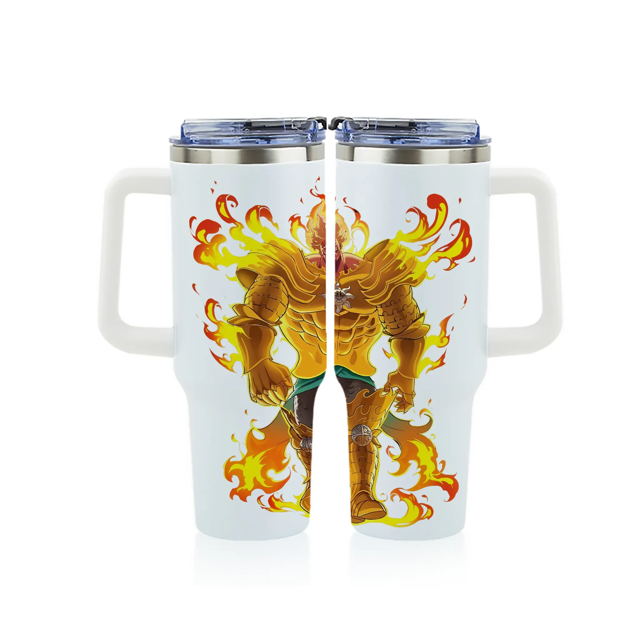 七つの大罪 グッズ エスカノール - 1200mL フルプリント車用タンブラー ・ 304ステンレス 内側 ・ 201ステンレス 外側 ・ 保温 保冷 ・ 通勤 ドライブ アウトドア用