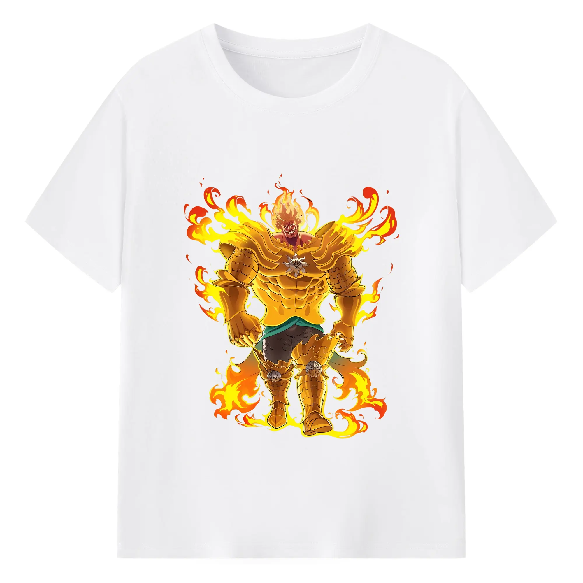 七つの大罪 グッズ エスカノール - 綿100％ 半袖Tシャツ ・ フロントプリント ・ 快適 通気性 ・ 日常使い 散歩 スポーツ用