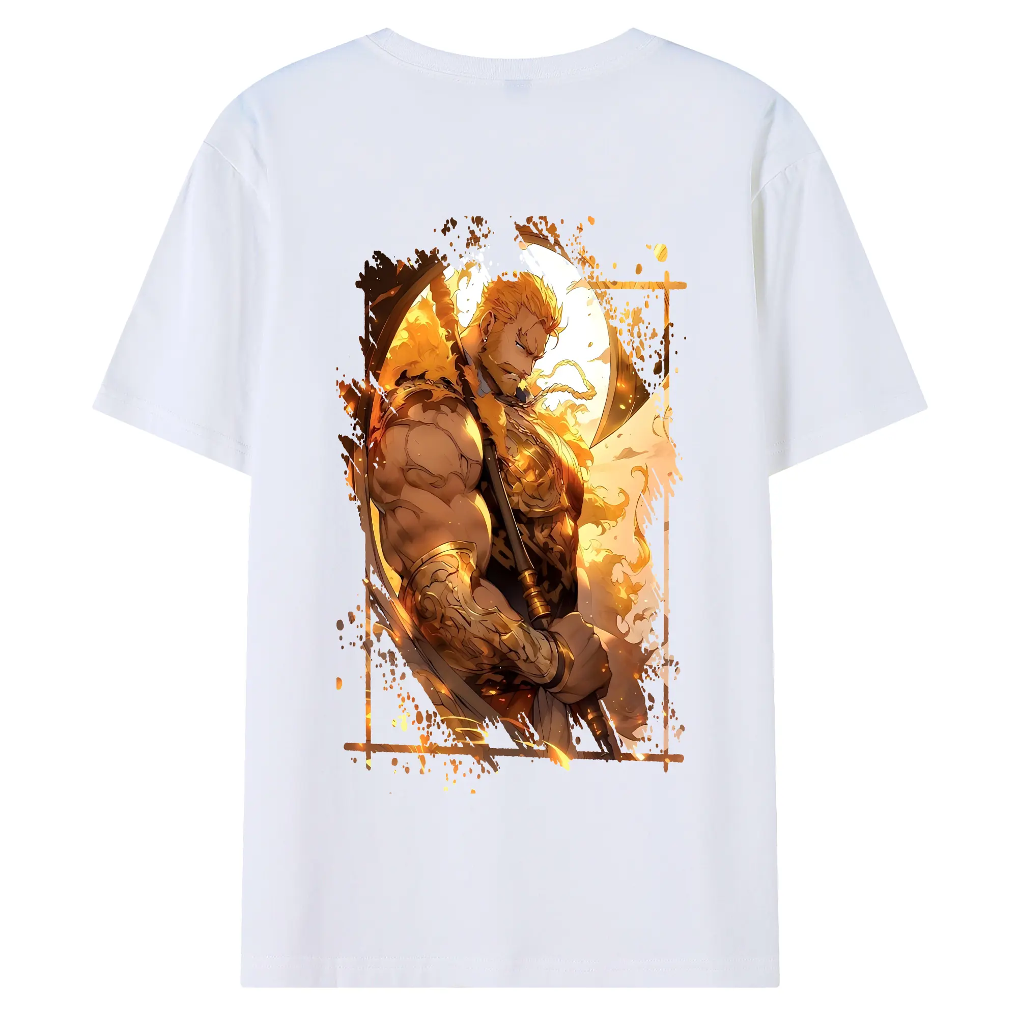 七つの大罪 グッズ エスカノール - 綿100％ 半袖Tシャツ ・ バックプリント ・ 快適 通気性 ・ 日常使い 散歩 スポーツ用