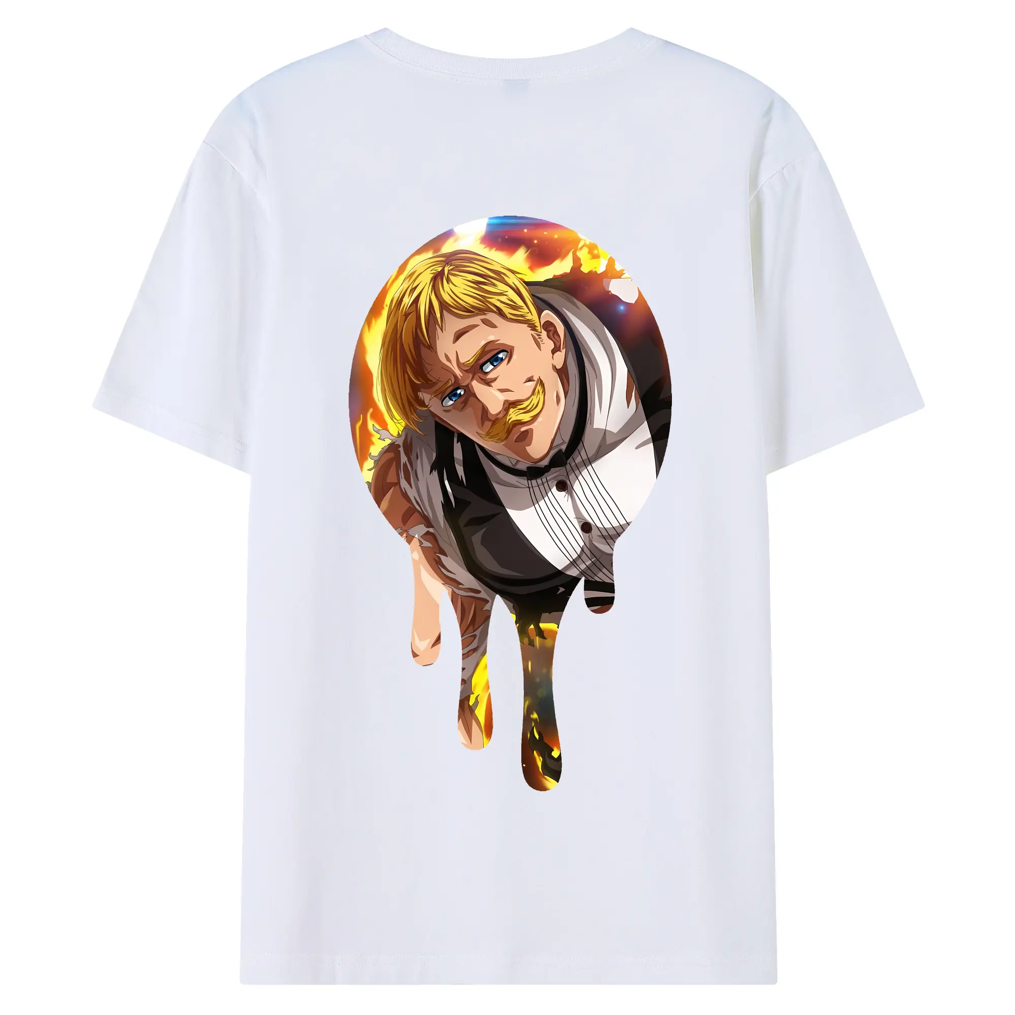 七つの大罪 グッズ エスカノール - 綿100％ 半袖Tシャツ ・ バックプリント ・ 快適 通気性 ・ 日常使い 散歩 スポーツ用