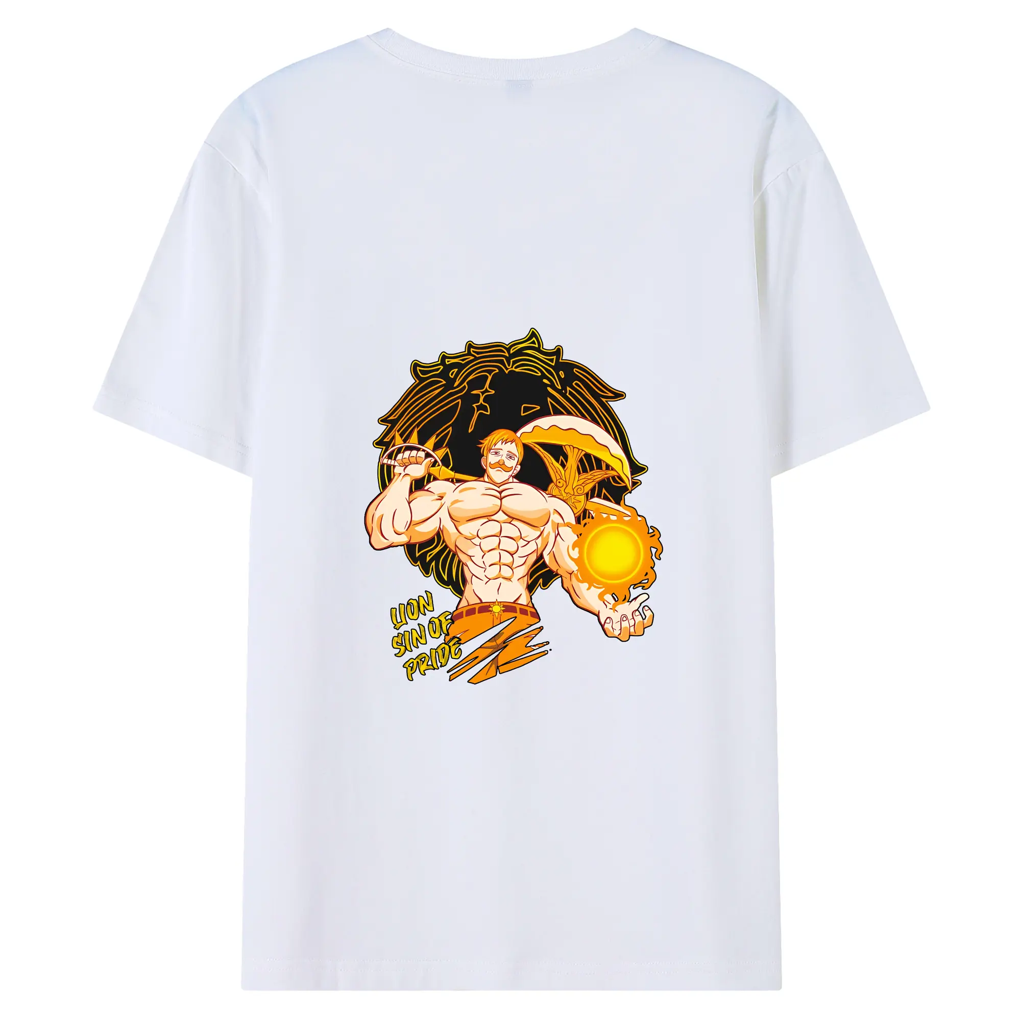 七つの大罪 グッズ エスカノール - 綿100％ 半袖Tシャツ ・ バックプリント ・ 快適 通気性 ・ 日常使い 散歩 スポーツ用