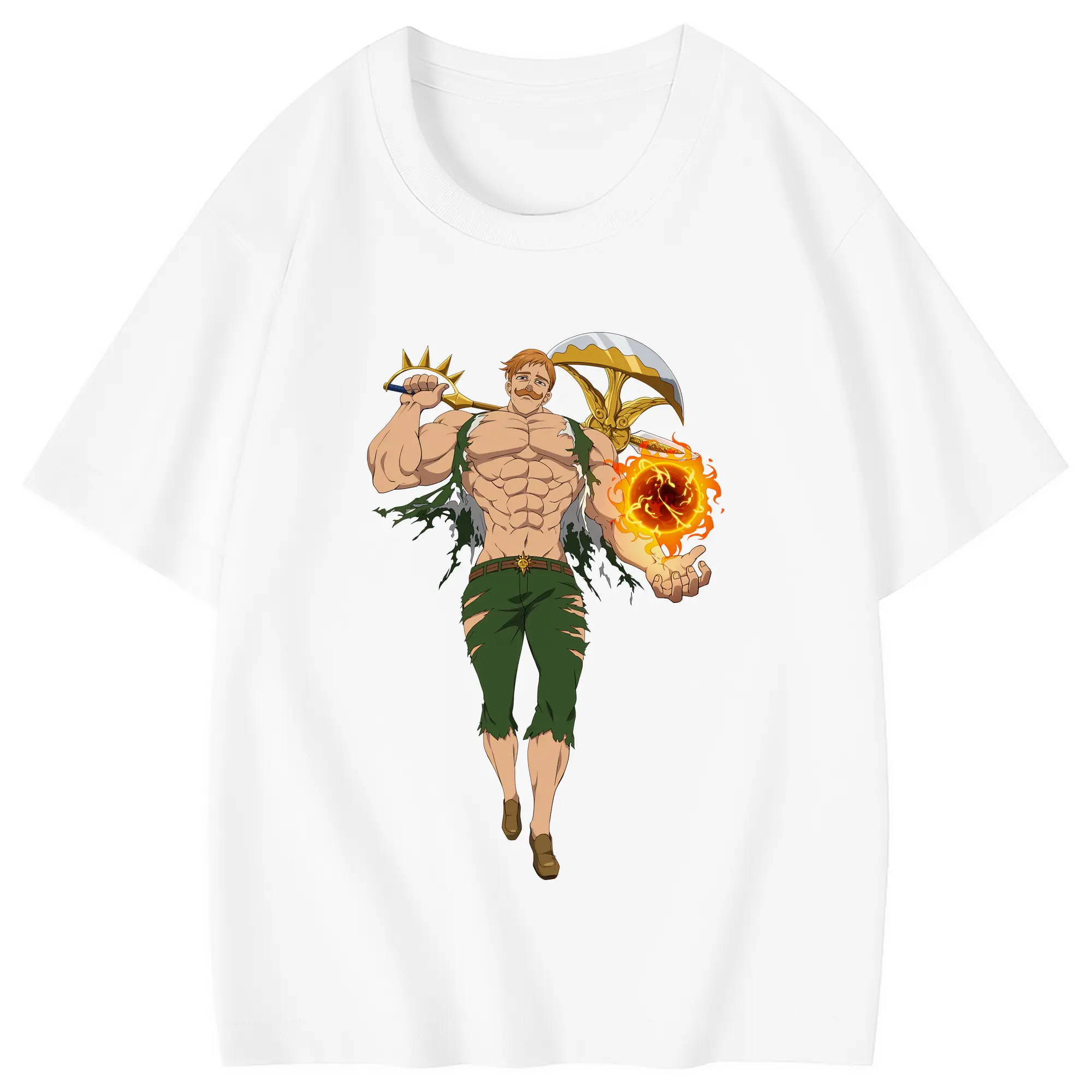 七つの大罪 グッズ エスカノール - 綿100％ キッズTシャツ ・ フロントプリント ・ 快適 通気性 ・ スポーツ カジュアル 散歩用