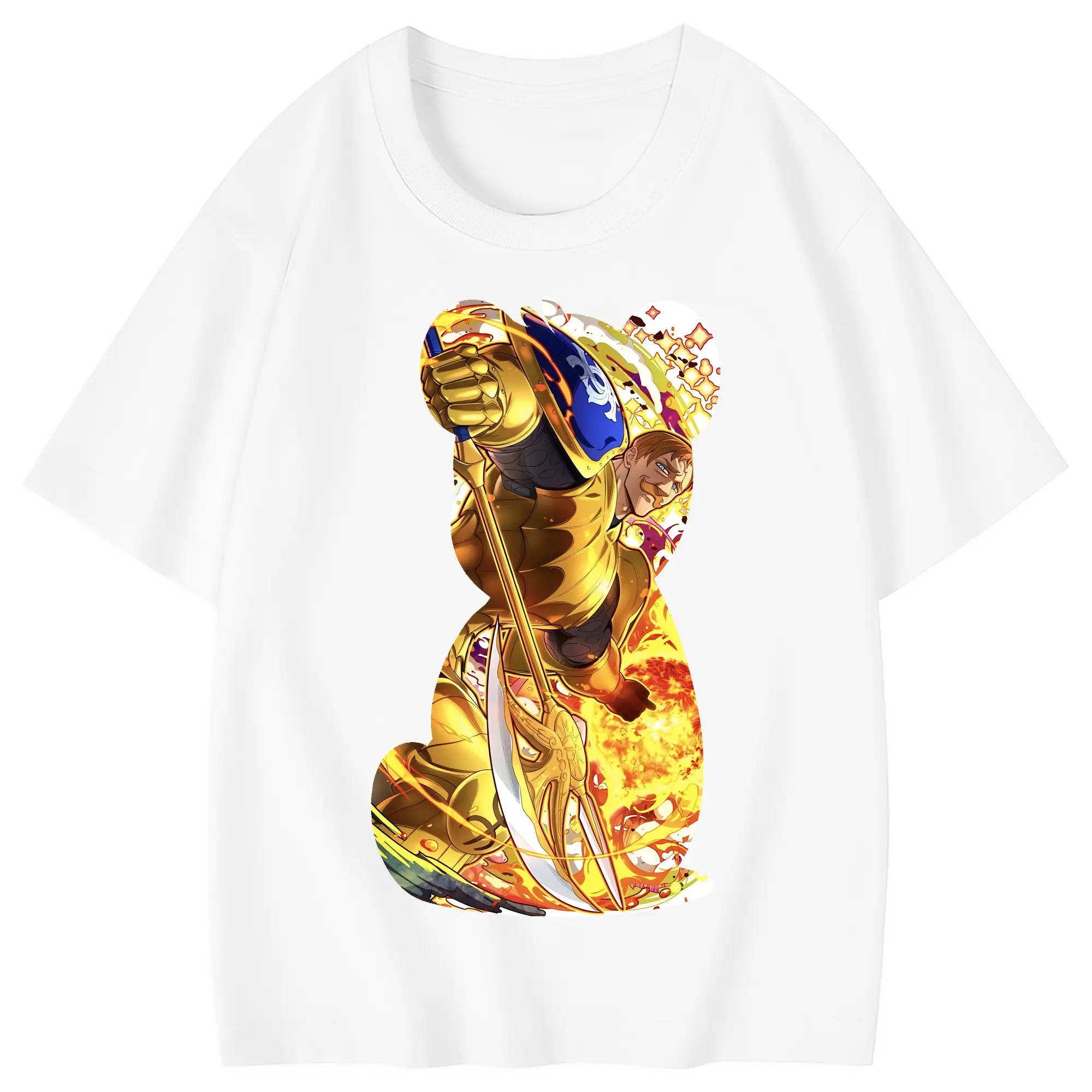 七つの大罪 グッズ エスカノール - 綿100％ キッズTシャツ ・ フロントプリント ・ 快適 通気性 ・ スポーツ カジュアル 散歩用