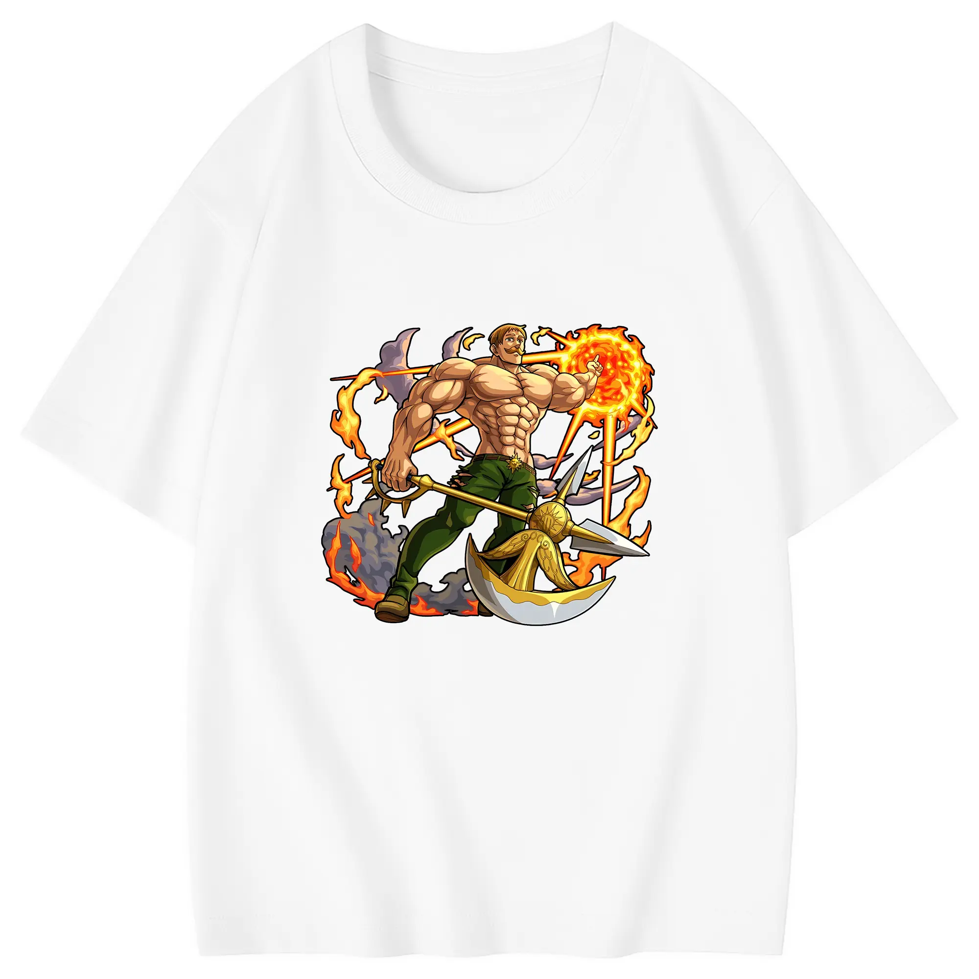 七つの大罪 グッズ エスカノール - 綿100％ キッズTシャツ ・ フロントプリント ・ 快適 通気性 ・ スポーツ カジュアル 散歩用