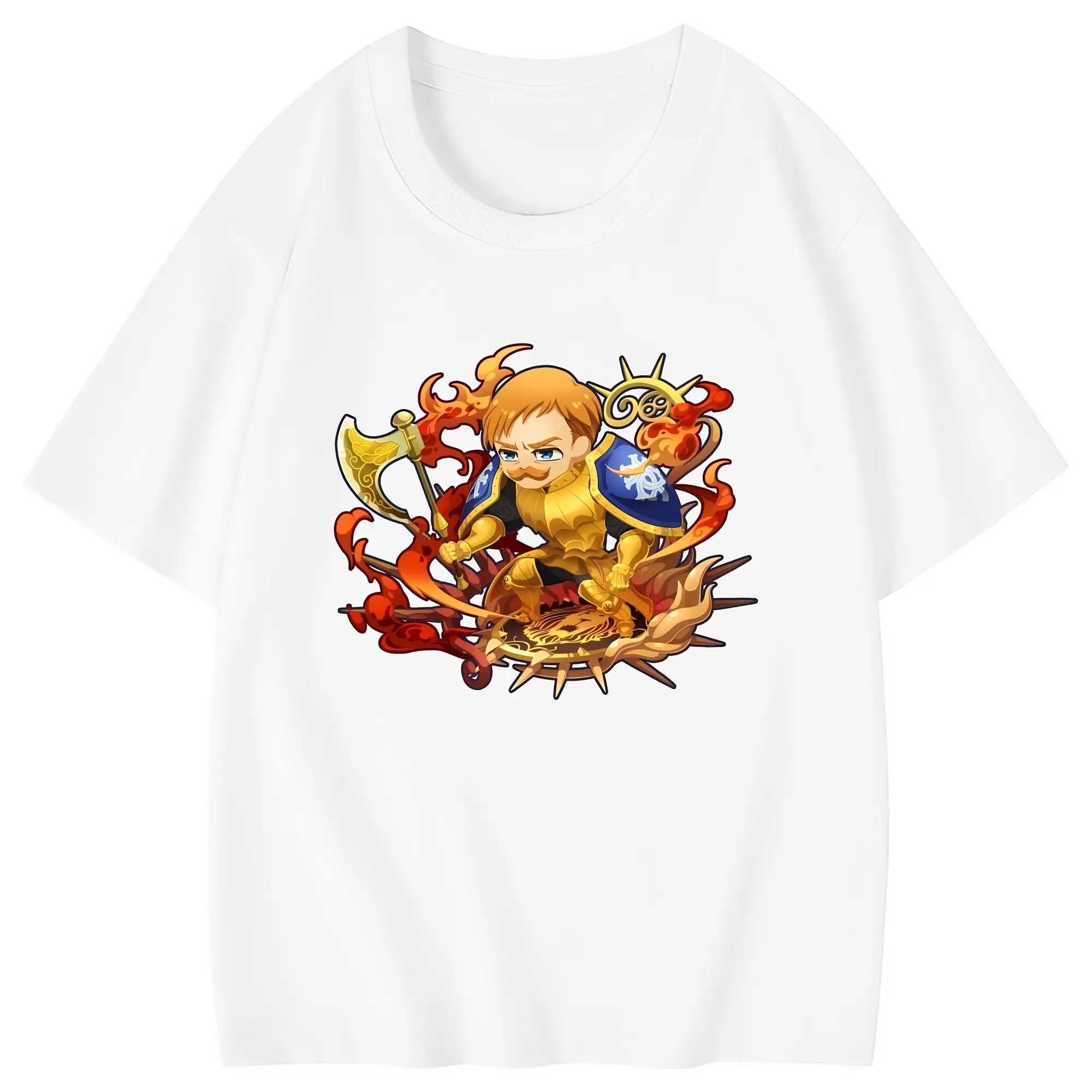 七つの大罪 グッズ エスカノール - 綿100％ キッズTシャツ ・ フロントプリント ・ 快適 通気性 ・ スポーツ カジュアル 散歩用