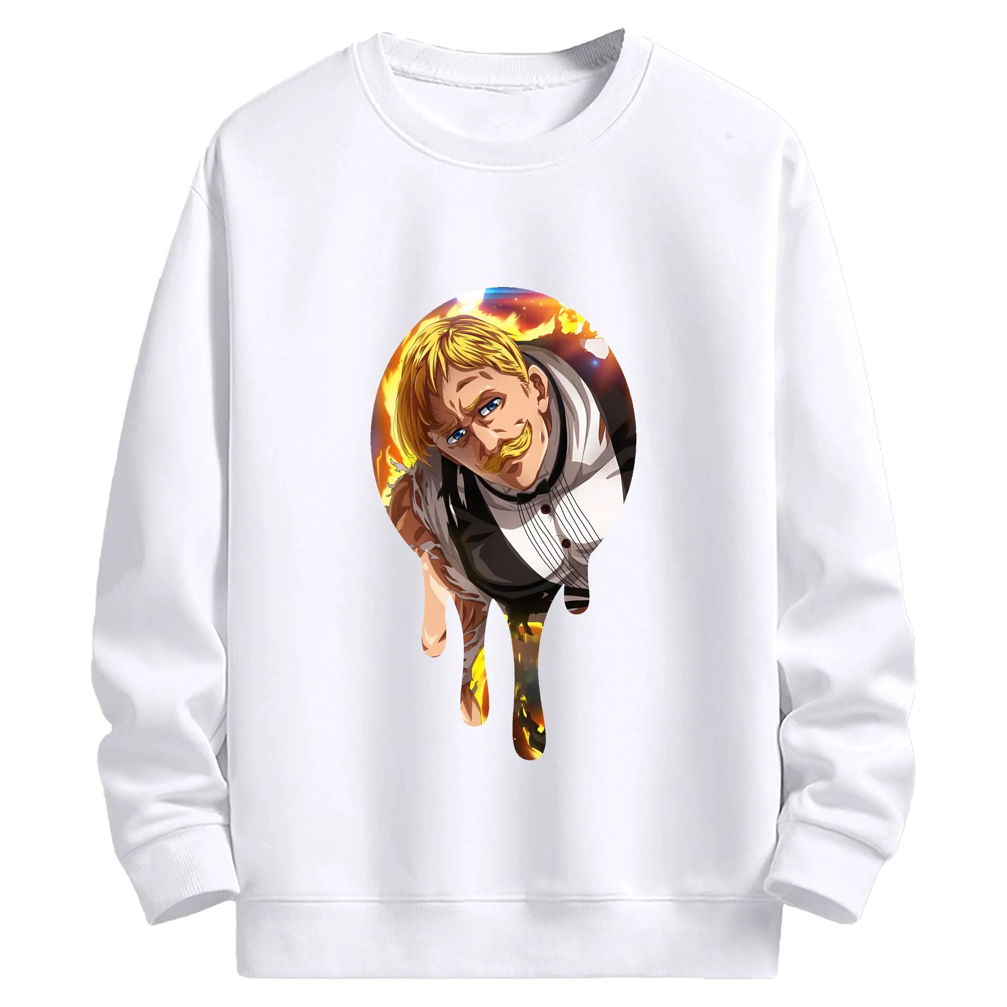 七つの大罪 グッズ エスカノール - 高品質 クルーネック スウェット ・ コットン59％ ポリエステル41％ ・ ユニセックス 長袖 トレーナー ・ カジュアル デイリー スポーツ 散歩用