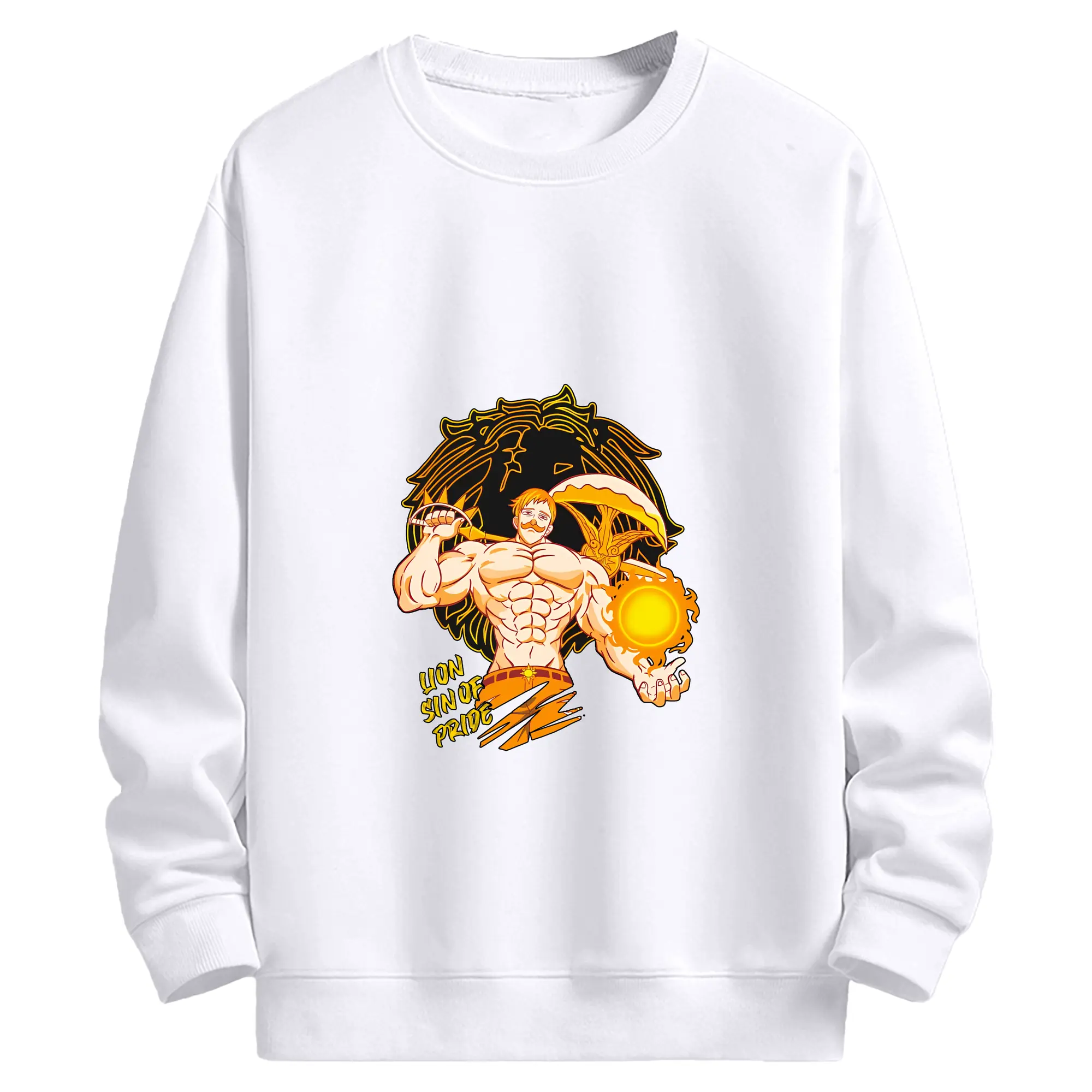 七つの大罪 グッズ エスカノール - 高品質 クルーネック スウェット ・ コットン59％ ポリエステル41％ ・ ユニセックス 長袖 トレーナー ・ カジュアル デイリー スポーツ 散歩用