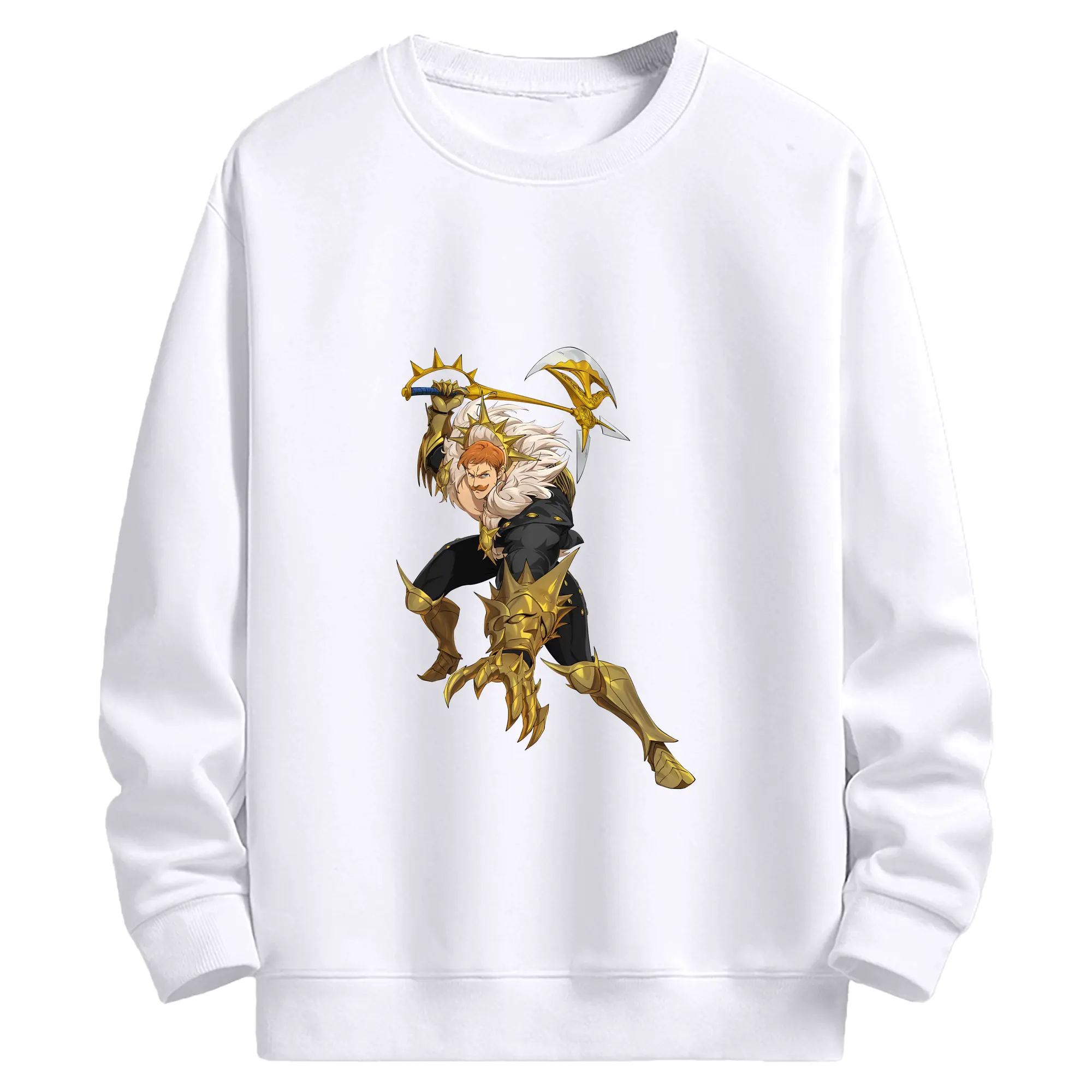 七つの大罪 グッズ エスカノール - 高品質 クルーネック スウェット ・ コットン59％ ポリエステル41％ ・ ユニセックス 長袖 トレーナー ・ カジュアル デイリー スポーツ 散歩用