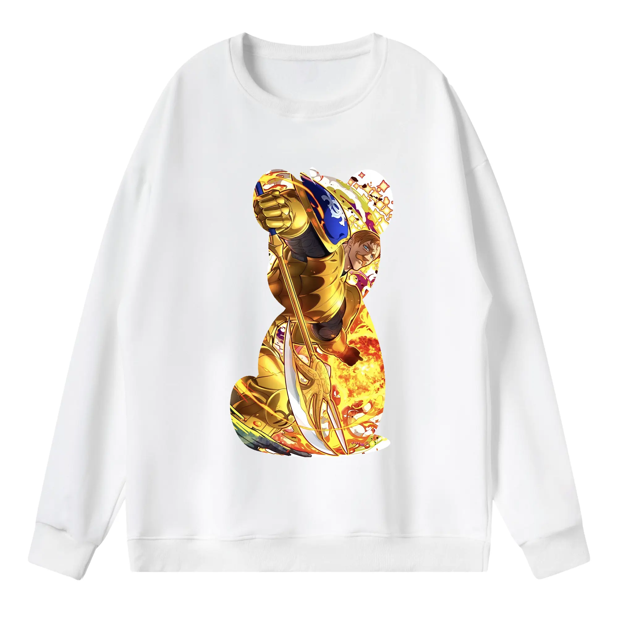 七つの大罪 グッズ エスカノール - 薄手 クルーネック スウェット 裏毛260g · ポリエステル 春秋向け カジュアル 男女兼用 · トレーナー デイリー スポーツ 散歩に最適