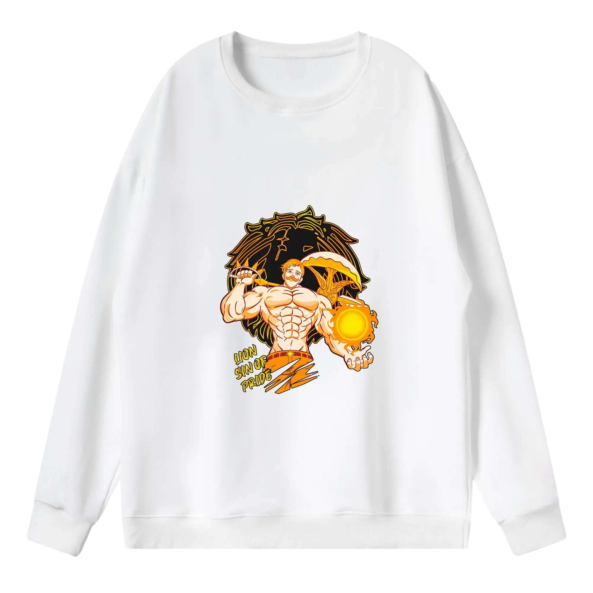 七つの大罪 グッズ エスカノール - 薄手 クルーネック スウェット 裏毛260g · ポリエステル 春秋向け カジュアル 男女兼用 · トレーナー デイリー スポーツ 散歩に最適