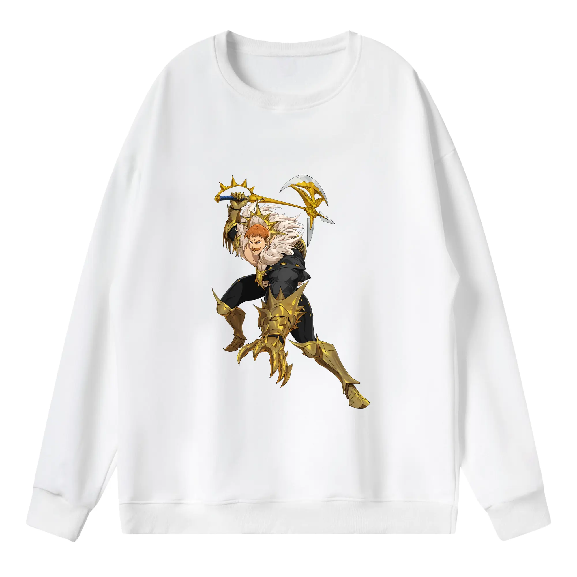 七つの大罪 グッズ エスカノール - 薄手 クルーネック スウェット 裏毛260g · ポリエステル 春秋向け カジュアル 男女兼用 · トレーナー デイリー スポーツ 散歩に最適