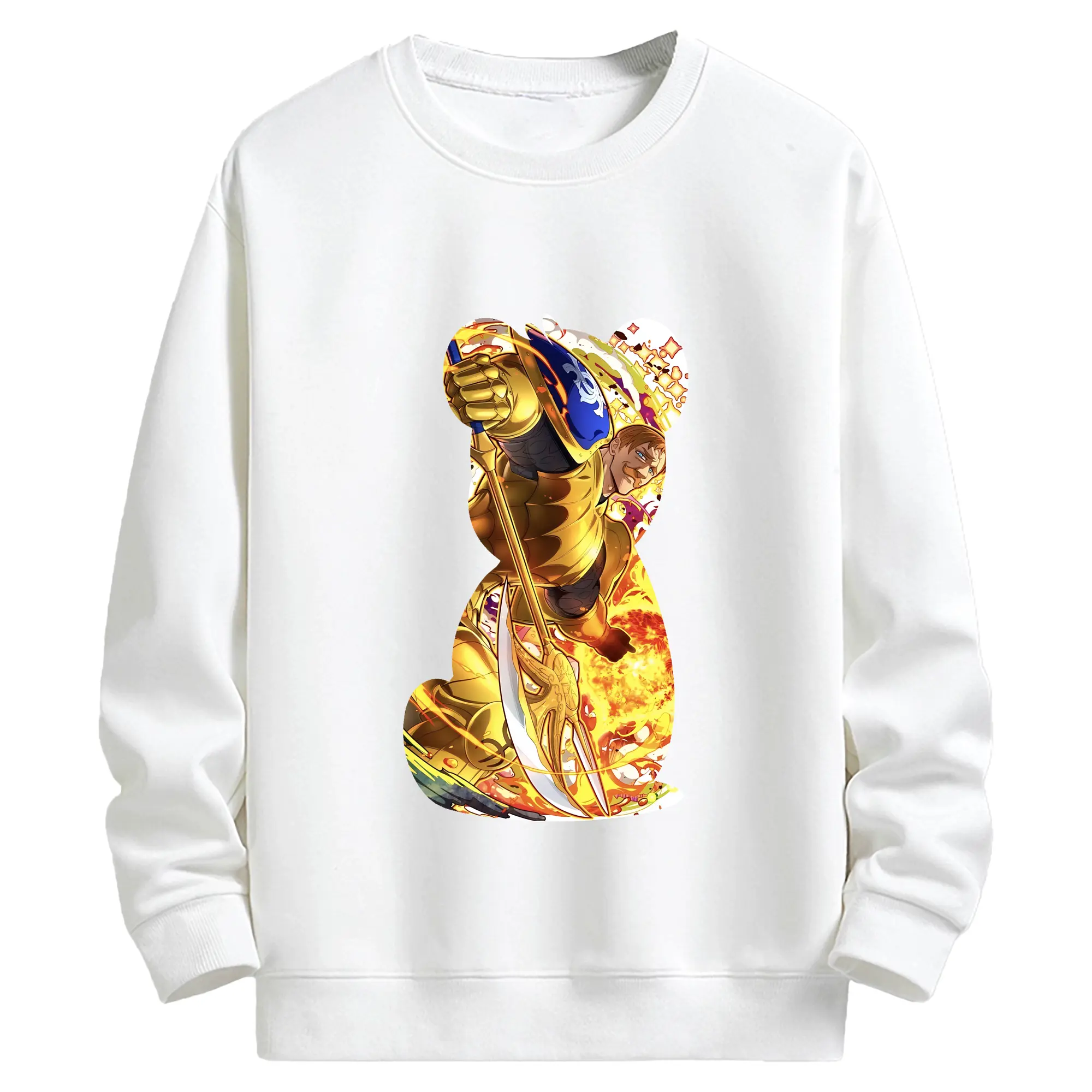 七つの大罪 グッズ エスカノール - キッズ クルーネックスウェットシャツ ・ フロントプリント ・ 綿80％ ポリエステル20％ ・ 快適 通学 スポーツ 日常使い お散歩用