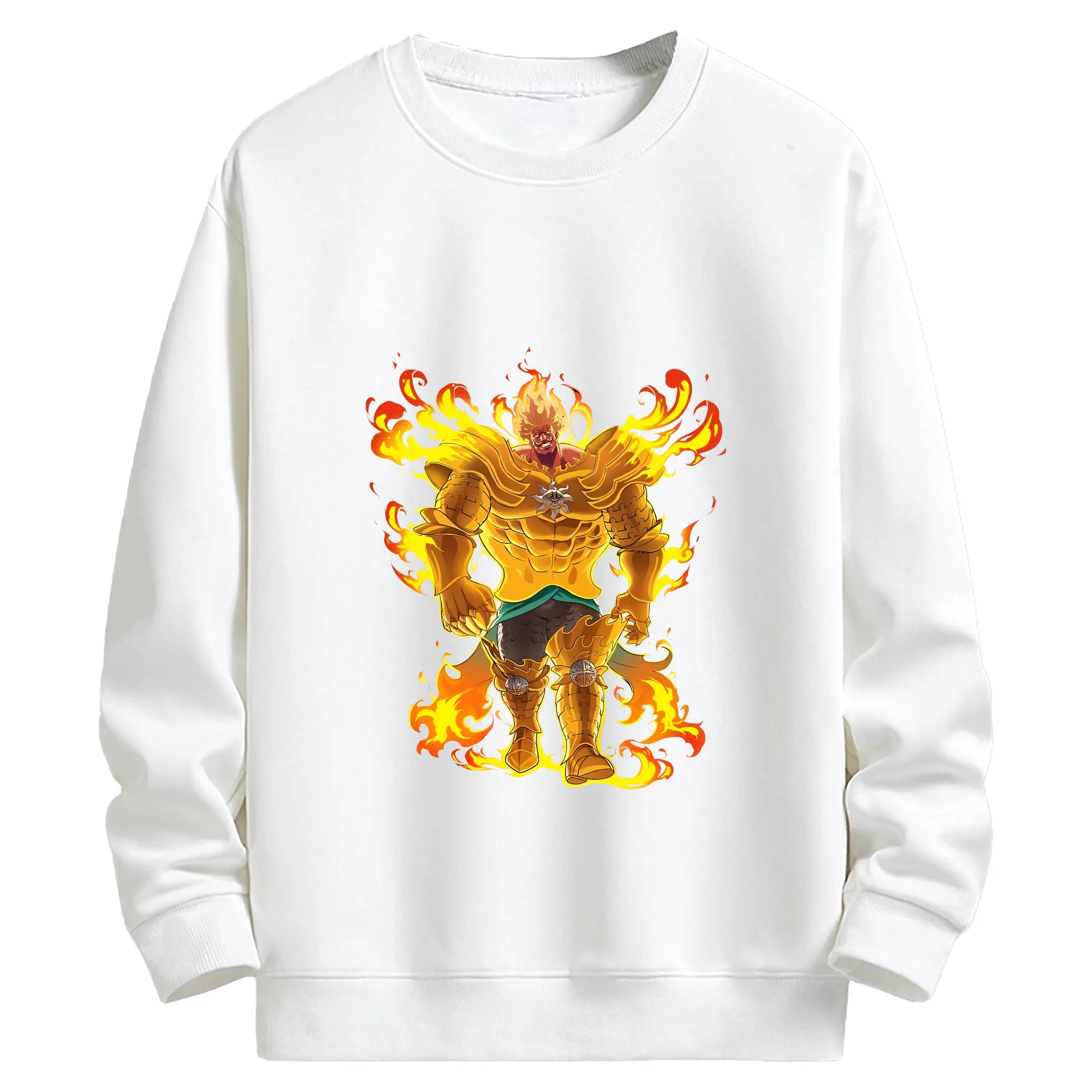 七つの大罪 グッズ エスカノール - キッズ クルーネックスウェットシャツ ・ フロントプリント ・ 綿80％ ポリエステル20％ ・ 快適 通学 スポーツ 日常使い お散歩用