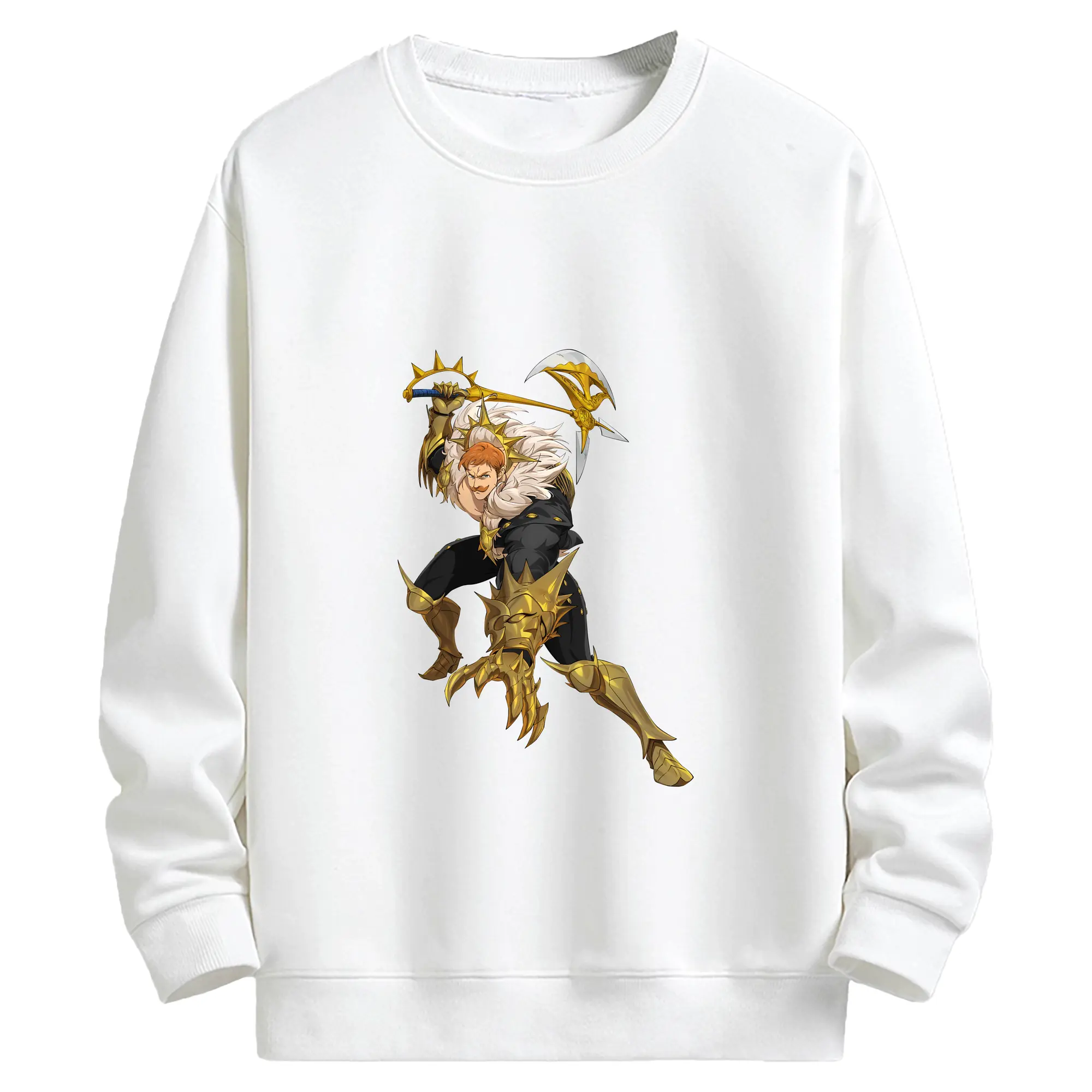 七つの大罪 グッズ エスカノール - キッズ クルーネックスウェットシャツ ・ フロントプリント ・ 綿80％ ポリエステル20％ ・ 快適 通学 スポーツ 日常使い お散歩用