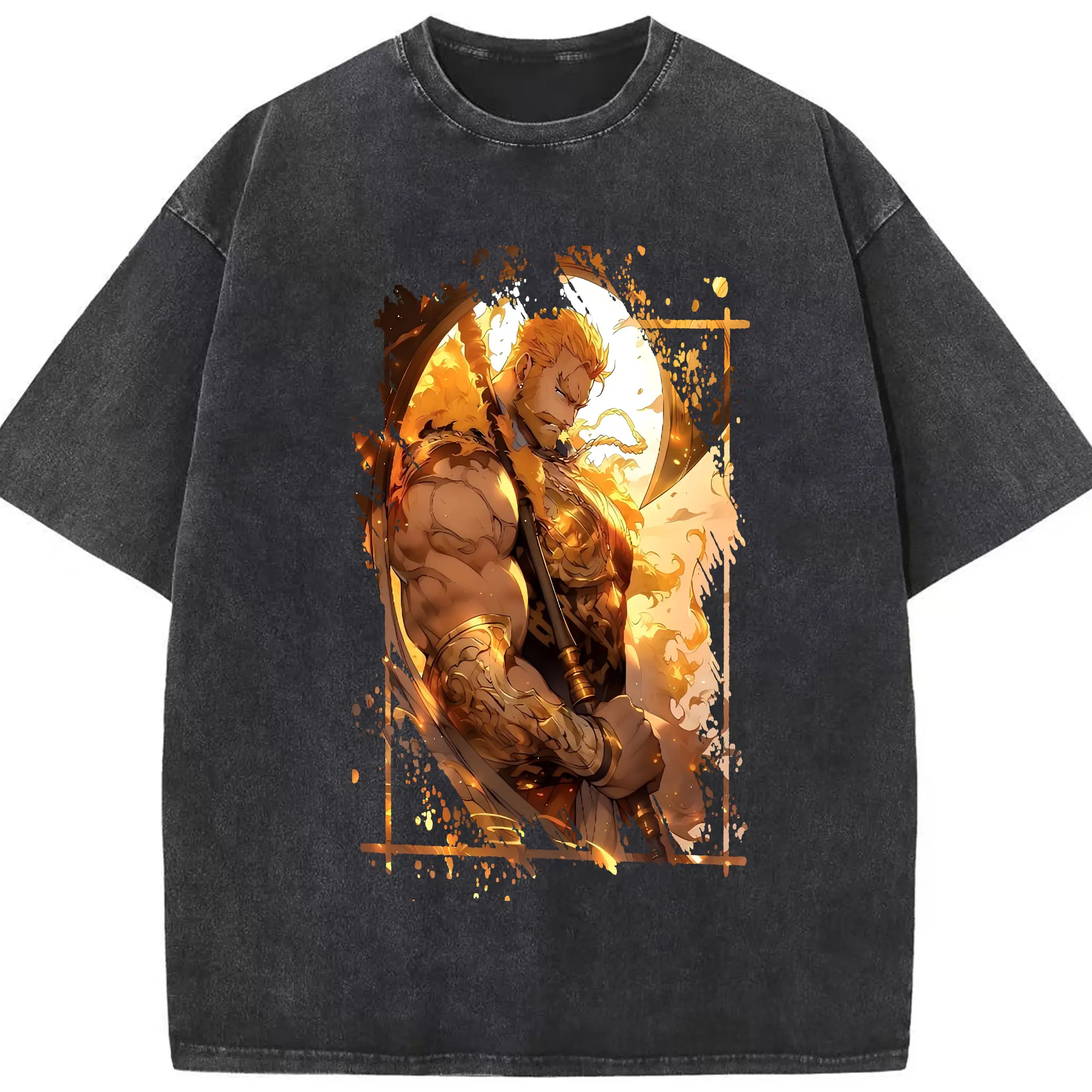 七つの大罪 グッズ エスカノール - 綿100％ ヴィンテージ風 半袖Tシャツ ・ フロントプリント ・ 柔らか肌触り ・ 通気性 快適 ・ スポーツ カジュアル 外出用