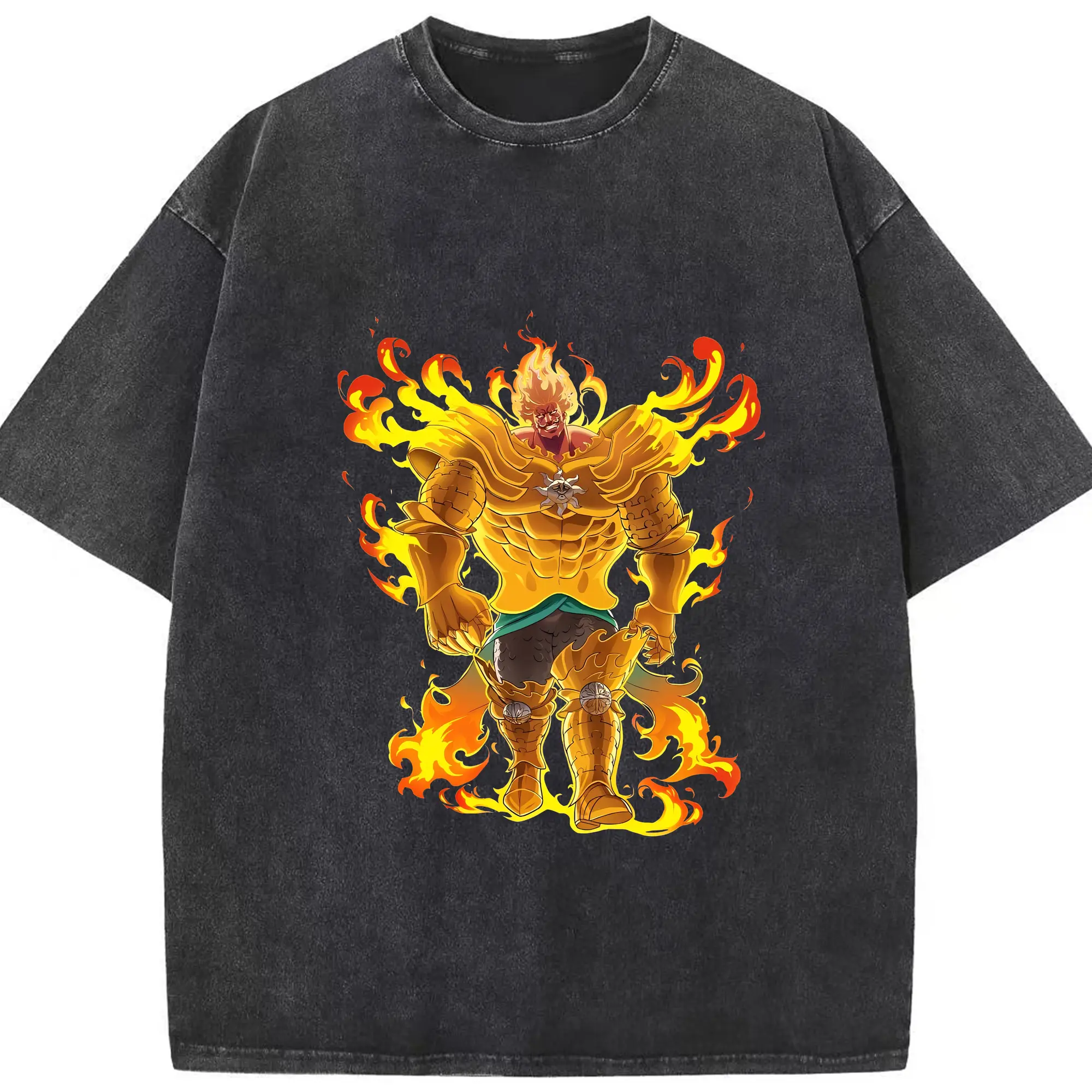 七つの大罪 グッズ エスカノール - 綿100％ ヴィンテージ風 半袖Tシャツ ・ フロントプリント ・ 柔らか肌触り ・ 通気性 快適 ・ スポーツ カジュアル 外出用