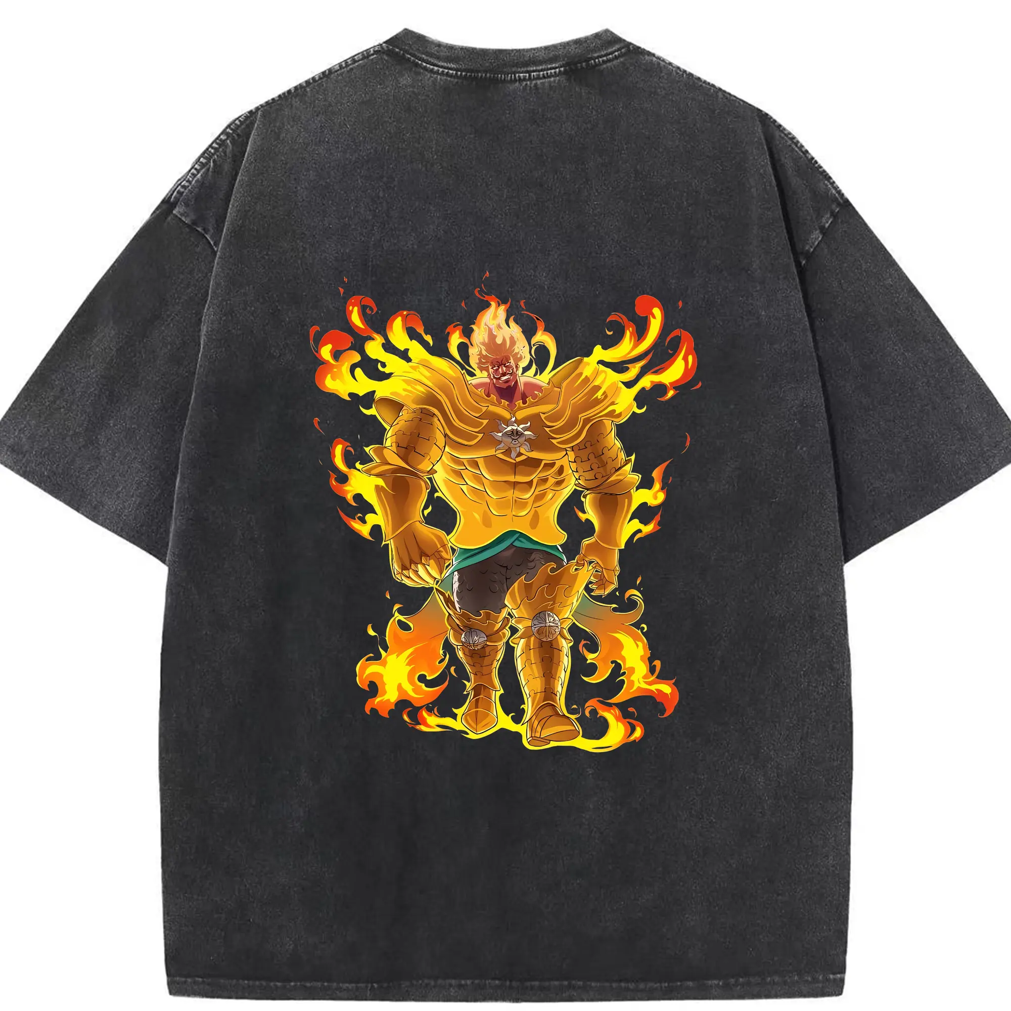 七つの大罪 グッズ エスカノール - 綿100％ ヴィンテージ風 半袖Tシャツ ・ 背面プリント ・ 柔らか肌触り ・ 通気性 快適 ・ スポーツ カジュアル 外出用