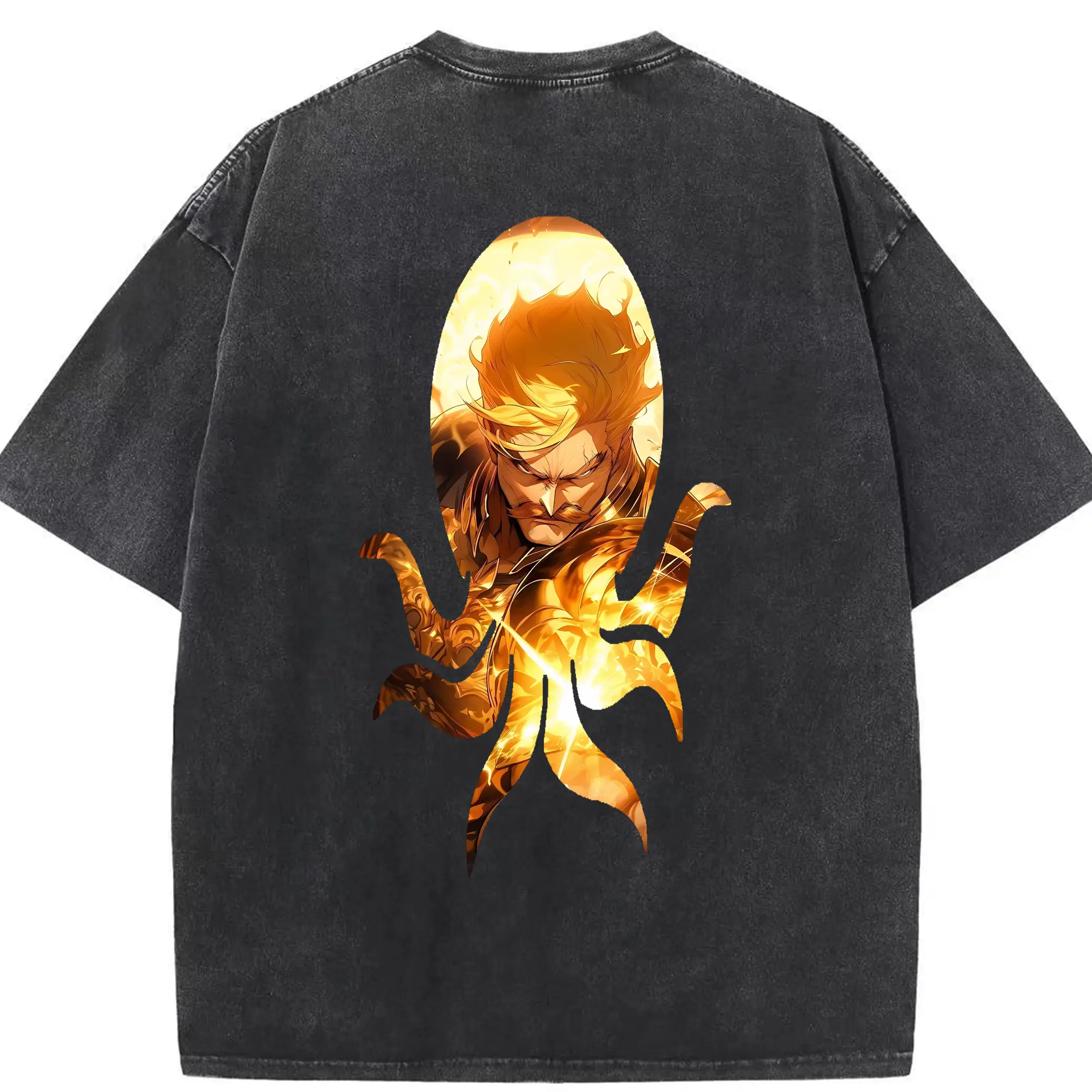 七つの大罪 グッズ エスカノール - 綿100％ ヴィンテージ風 半袖Tシャツ ・ 背面プリント ・ 柔らか肌触り ・ 通気性 快適 ・ スポーツ カジュアル 外出用