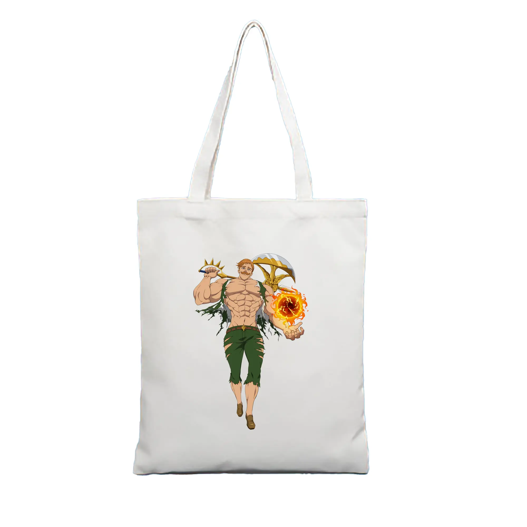 七つの大罪 グッズ エスカノール - 縦型キャンバス手提げバッグ（トートバッグ） ・ キャンバス素材 ・ ショッピング用 ・ 軽量 丈夫 お手入れ簡単